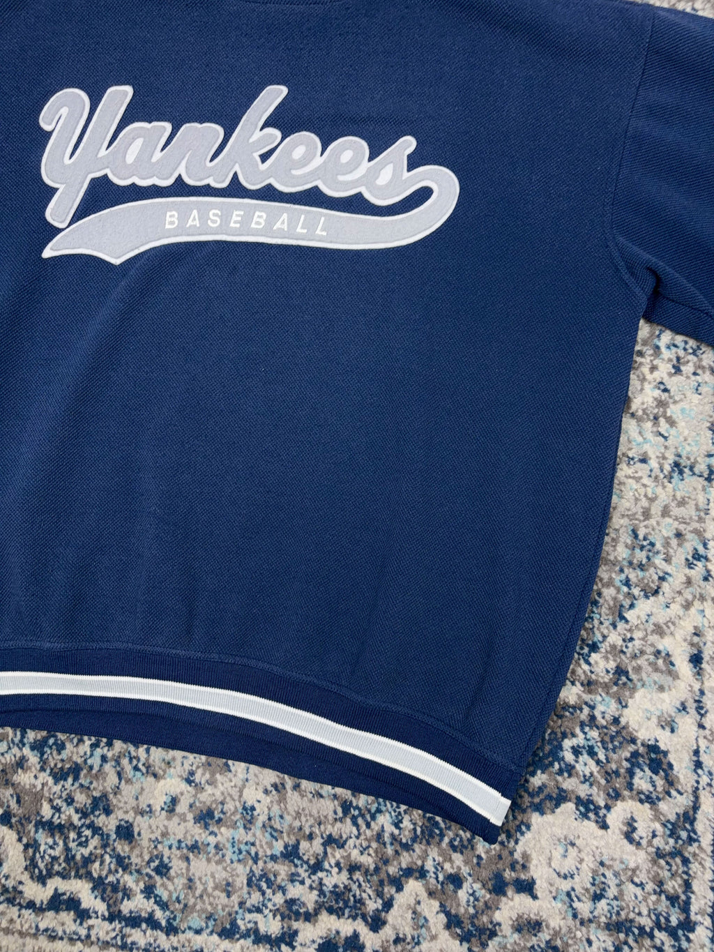 Vintage 90s New York Yankees MLB Embroidered Tailsweep Starter Sweatshirt Size Large