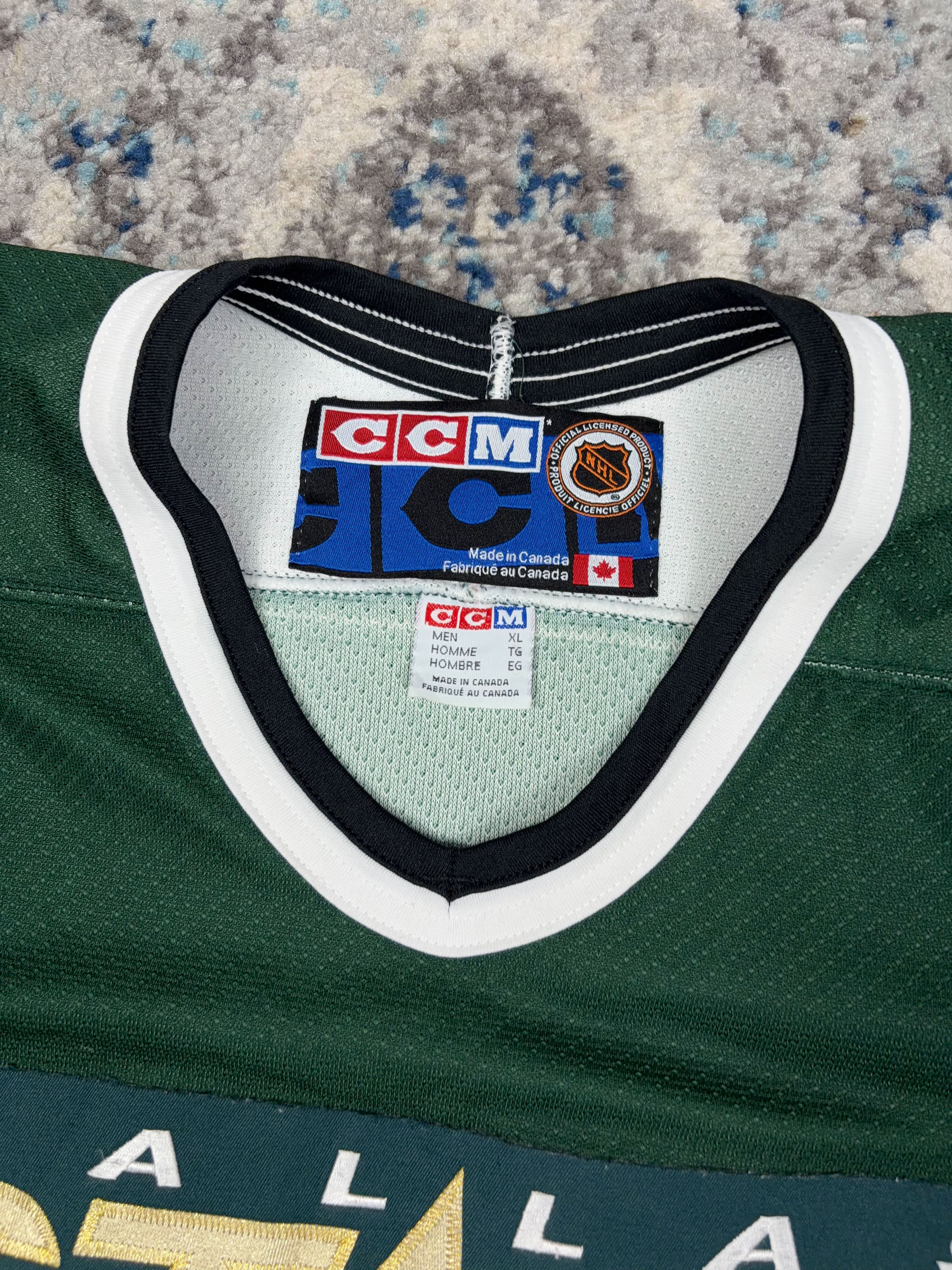 Vintage 90s Dallas Stars NHL #5 Stitched CCM Hockey Jersey Size XL