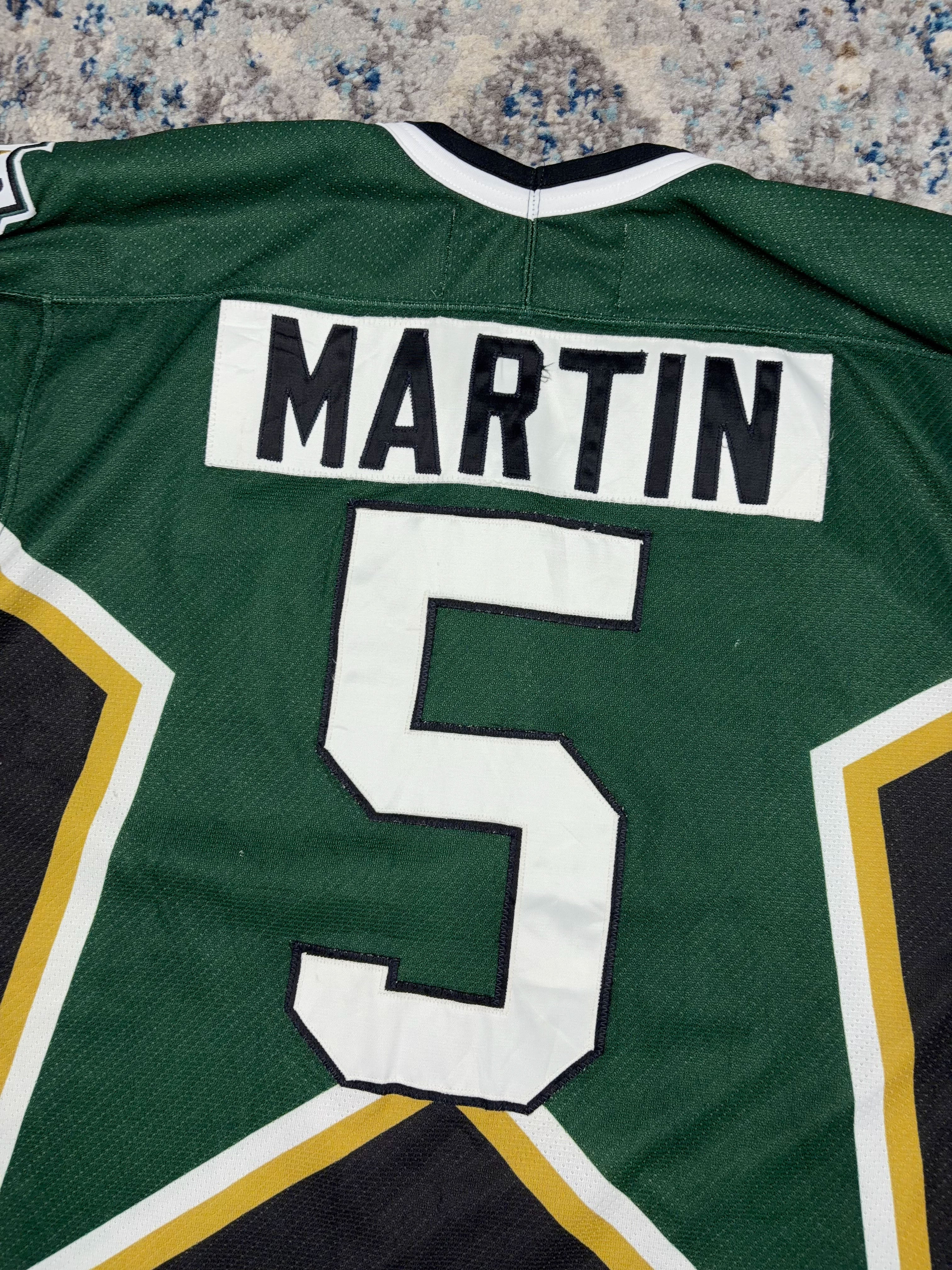 Vintage 90s Dallas Stars NHL #5 Stitched CCM Hockey Jersey Size XL