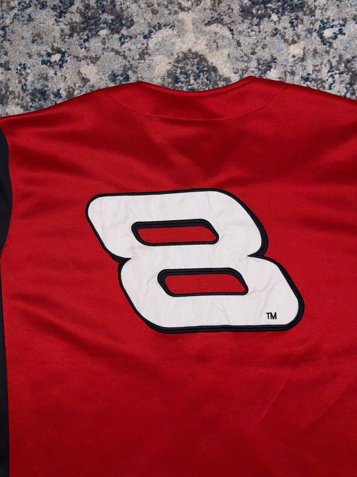 Vintage Dale Earnhardt Jr #8 Nascar Budweiser Script Baseball Jersey Size Large