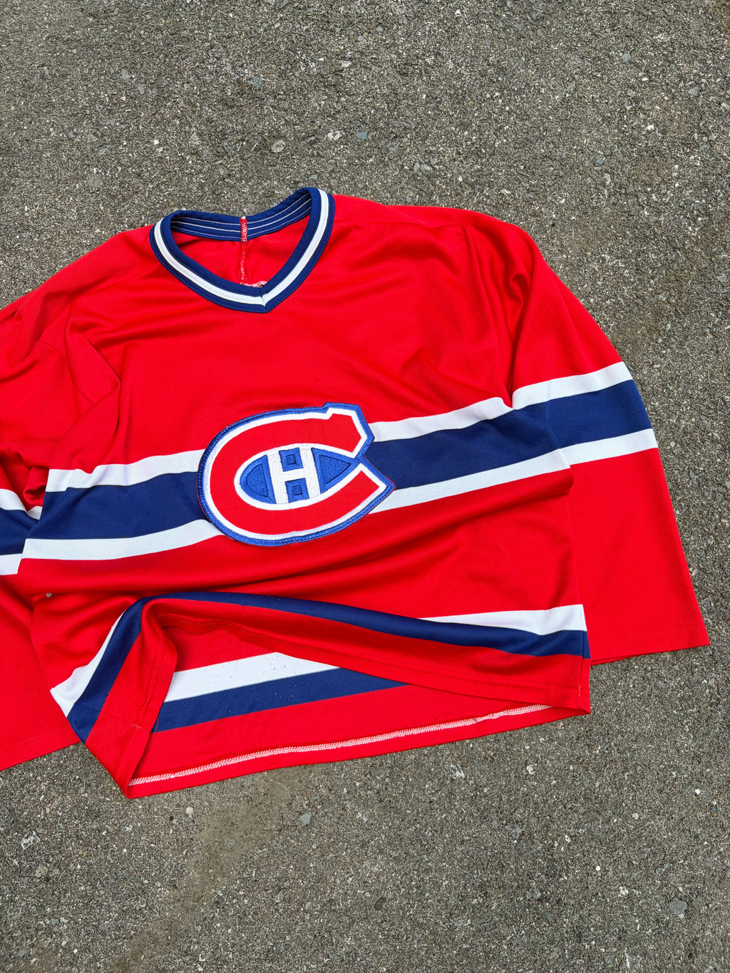Vintage 90s Montreal Canadiens NHL CCM Maska Hockey Jersey Size Medium