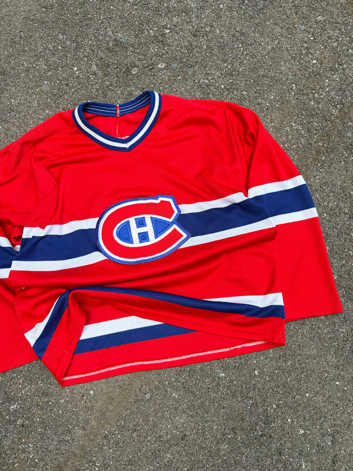 Vintage 90s Montreal Canadiens NHL CCM Maska Hockey Jersey Size Medium