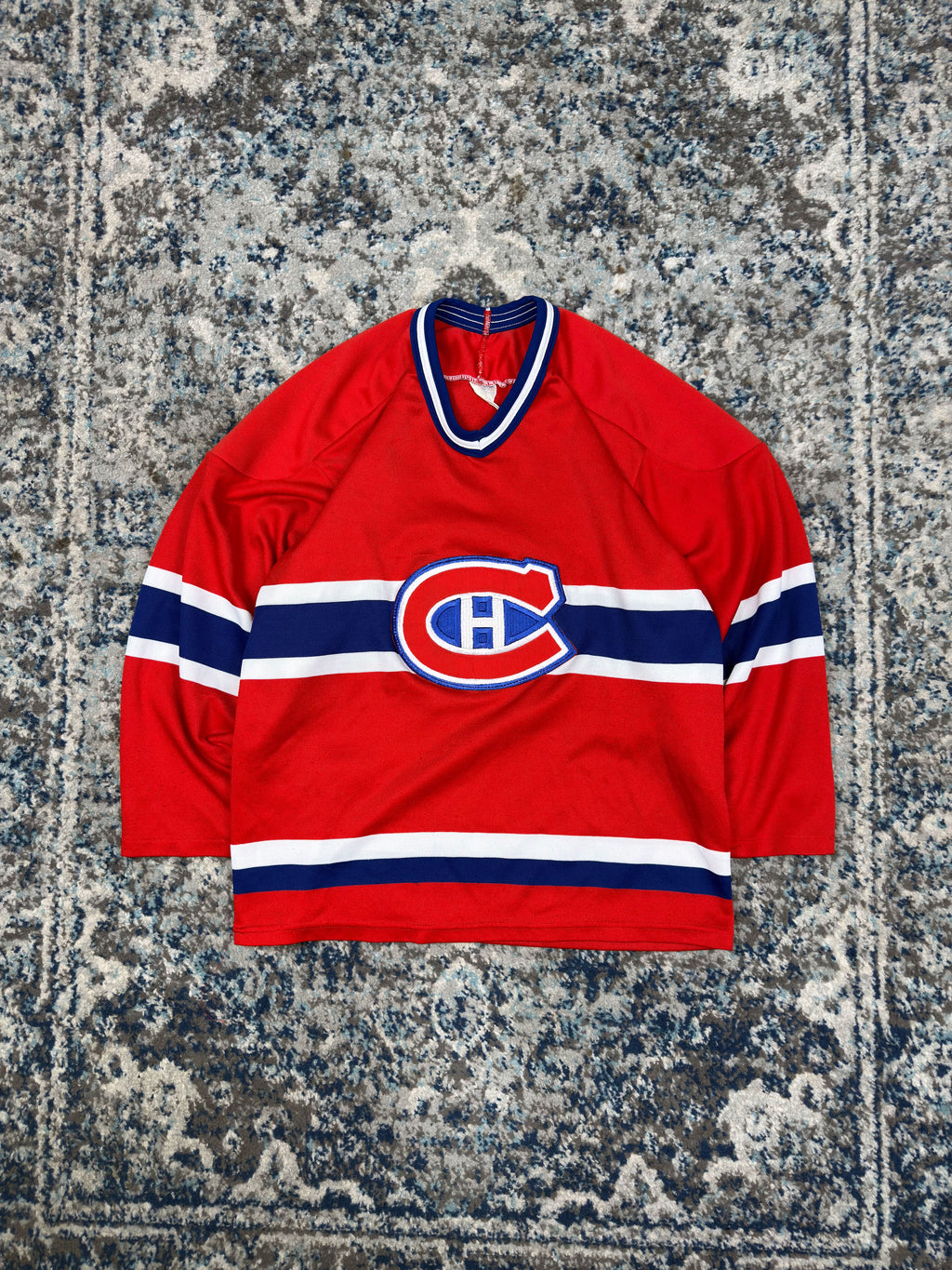Vintage 90s Montreal Canadiens NHL CCM Maska Hockey Jersey Size Medium