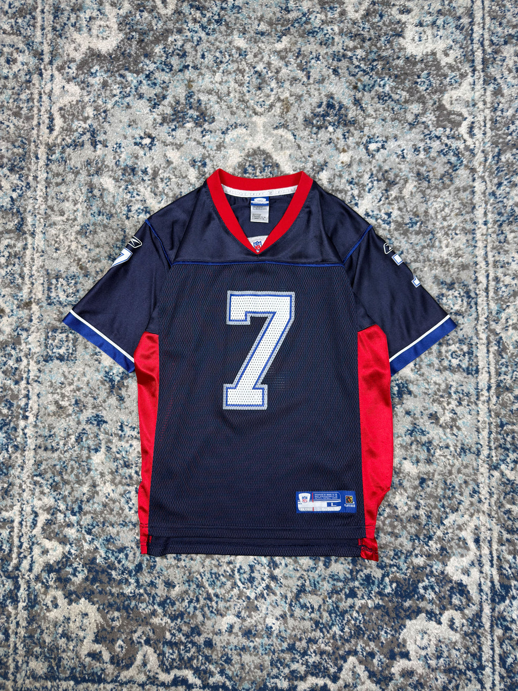 Vintage J.P. Losman #7 Buffalo Bills NFL Reebok Football Jersey Size YOUTH Large