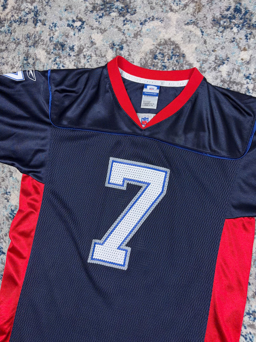 Vintage J.P. Losman #7 Buffalo Bills NFL Reebok Football Jersey Size YOUTH Large
