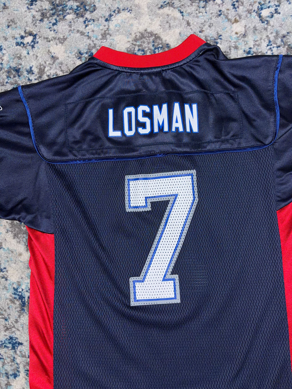 Vintage J.P. Losman #7 Buffalo Bills NFL Reebok Football Jersey Size YOUTH Large