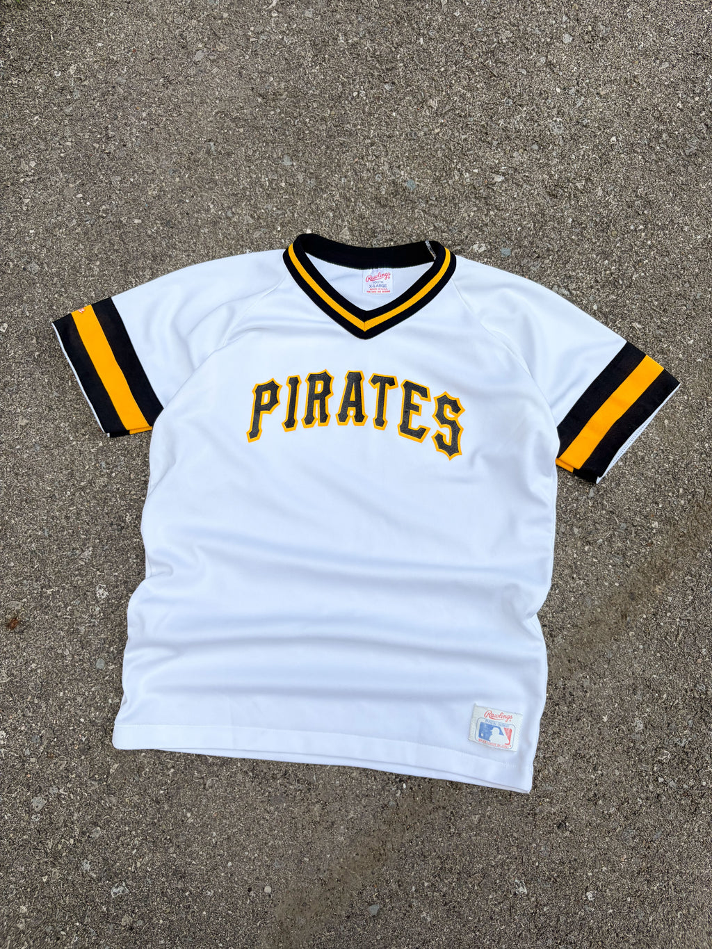Vintage 80s/90s Pittsburgh Pirates MLB Rawlings Baseball Jersey Size YOUTH XL