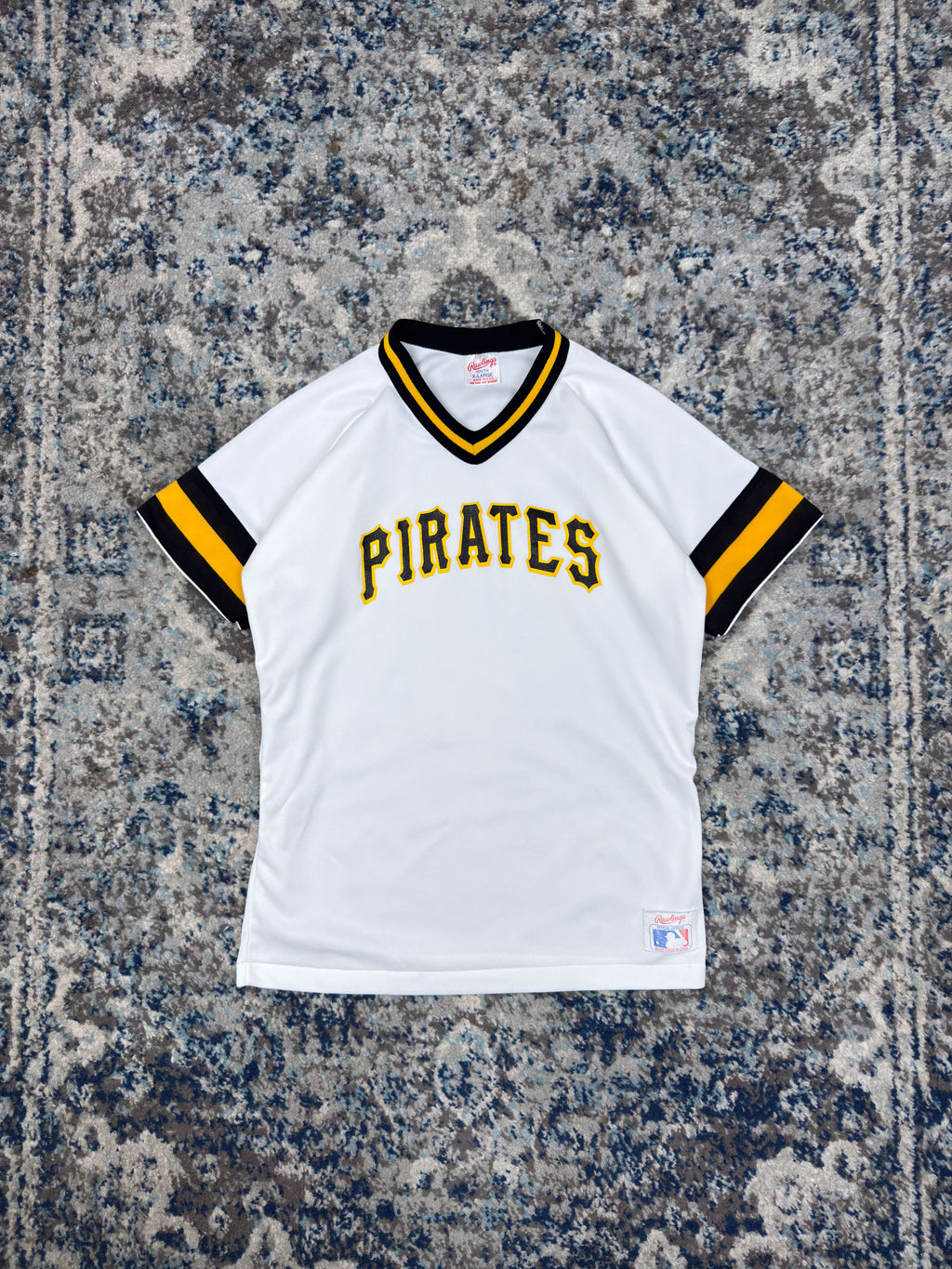 Vintage 80s/90s Pittsburgh Pirates MLB Rawlings Baseball Jersey Size YOUTH XL
