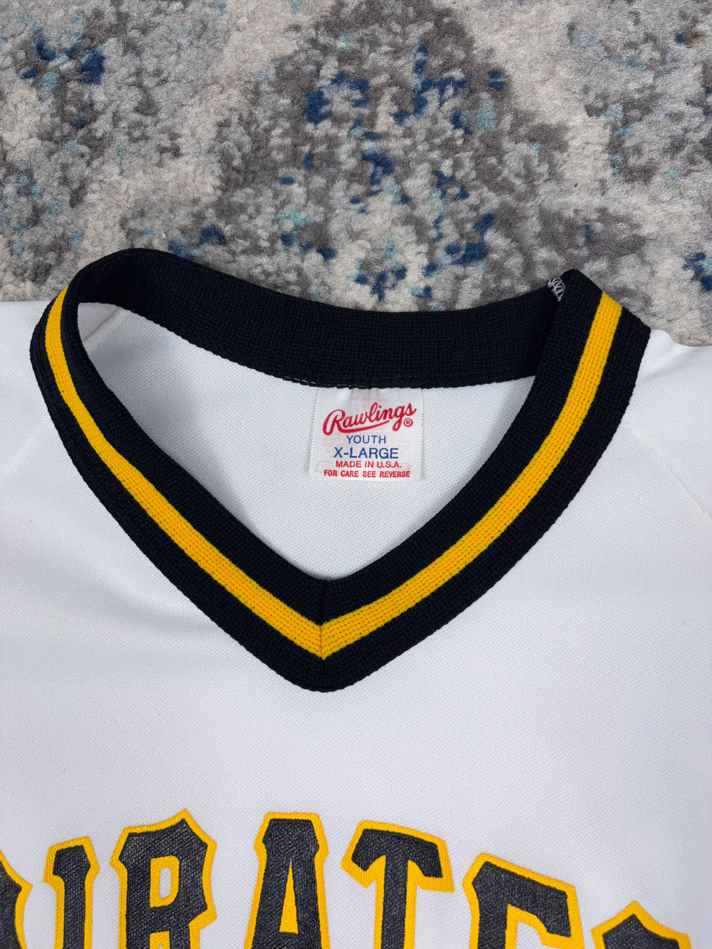 Vintage 80s/90s Pittsburgh Pirates MLB Rawlings Baseball Jersey Size YOUTH XL