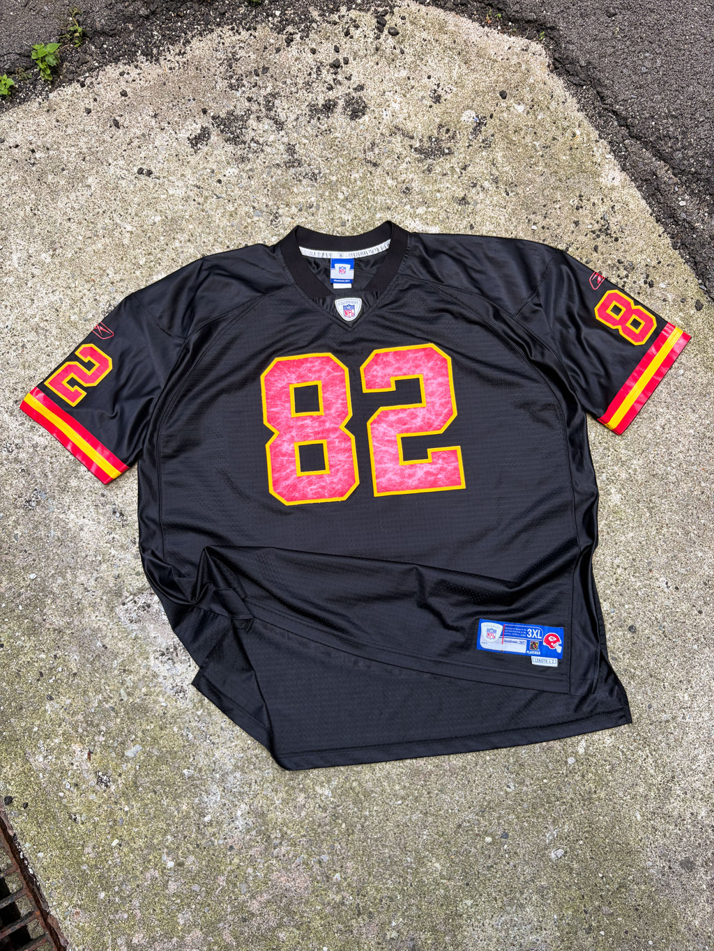 Vintage Dante Hall #82 Kansas City Chiefs NFL Reebok Football Jersey Size 3XL