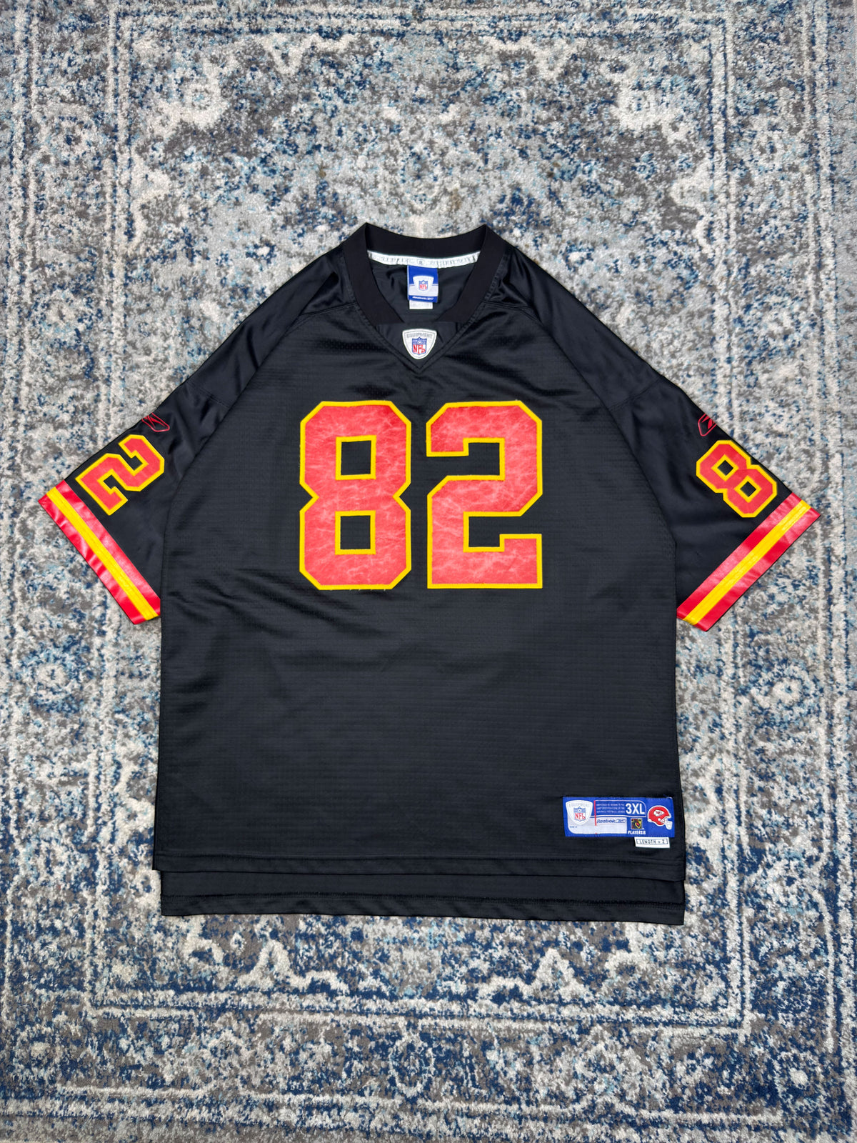 Vintage Dante Hall #82 Kansas City Chiefs NFL Reebok Football Jersey Size 3XL