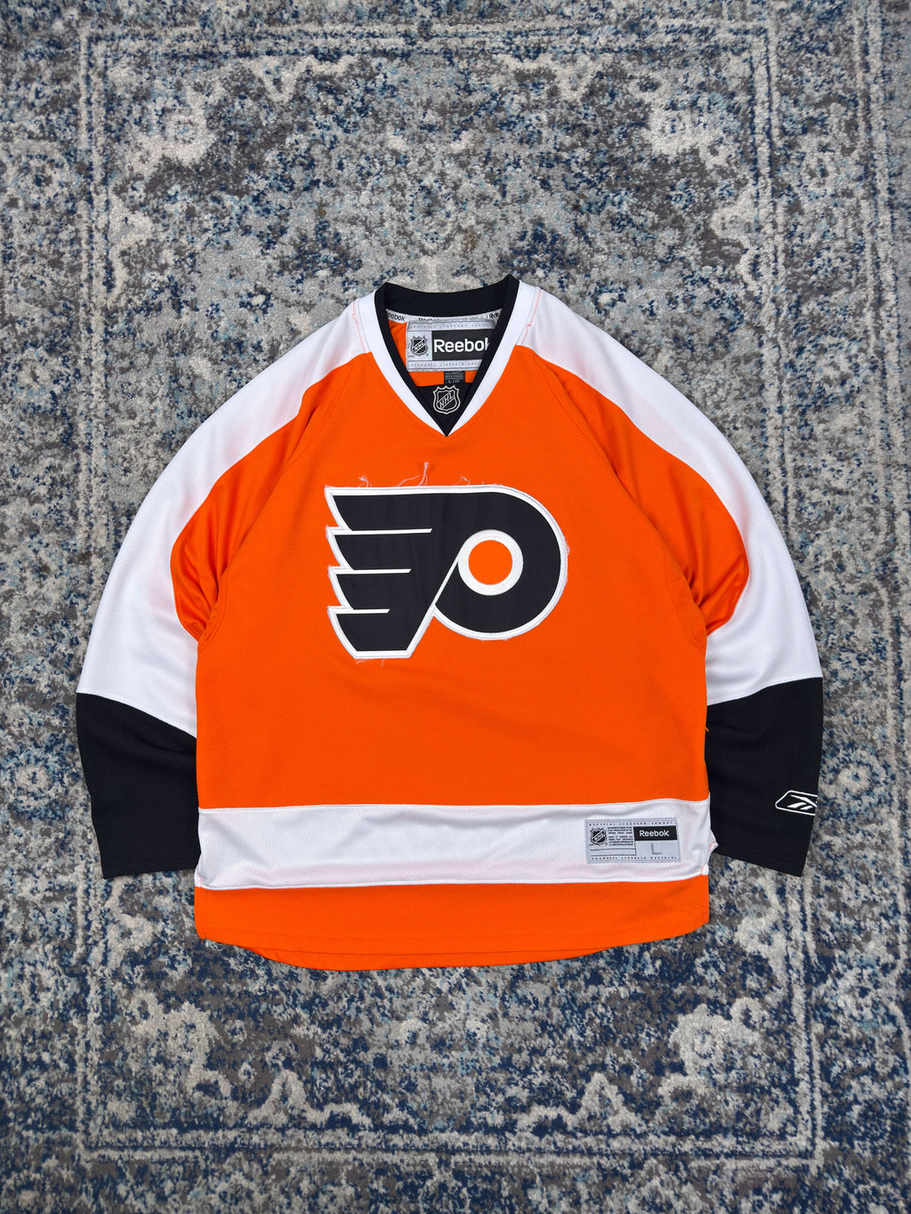 Vintage Philadelphia Flyers NHL Reebok Hockey Jersey Size Large