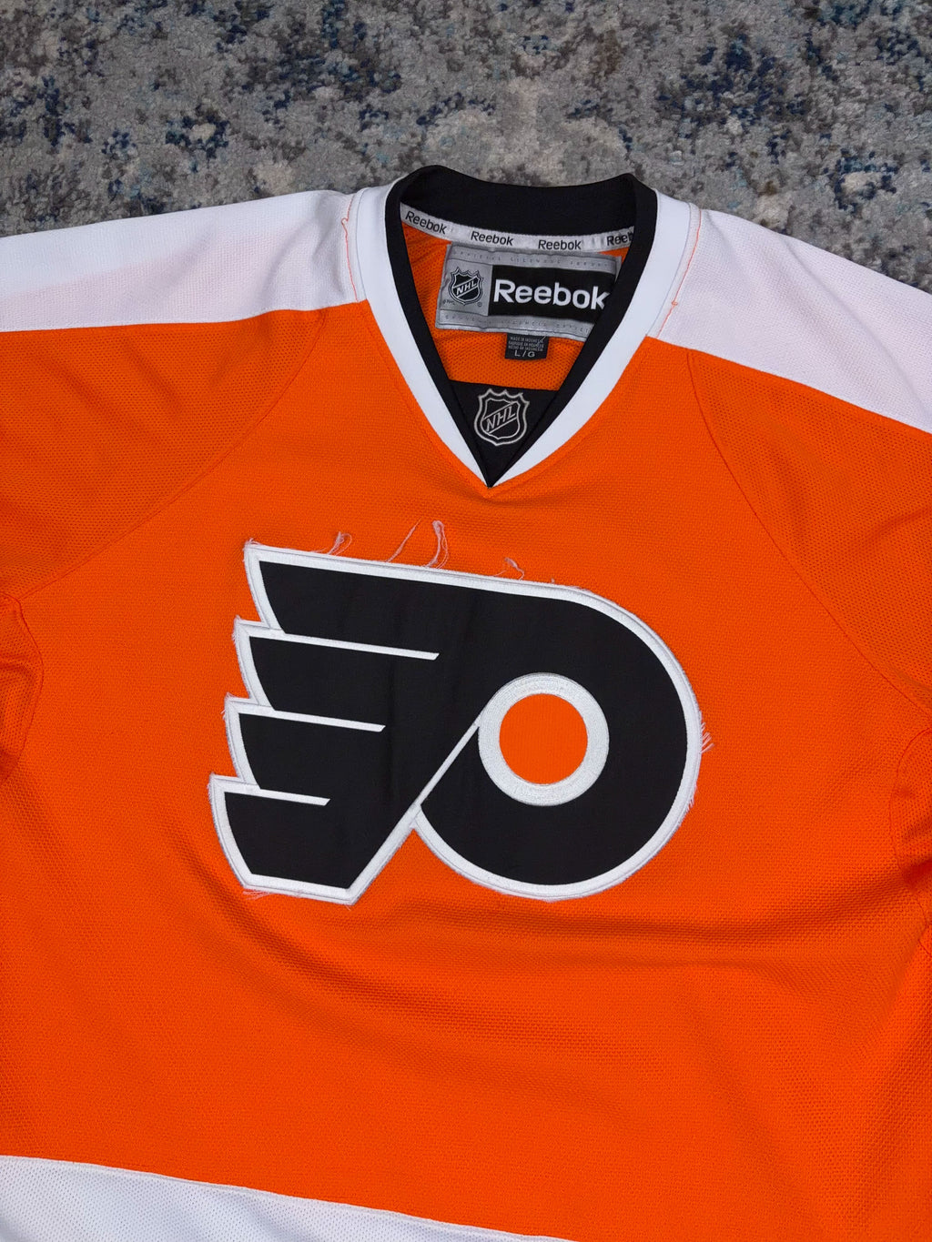 Vintage Philadelphia Flyers NHL Reebok Hockey Jersey Size Large