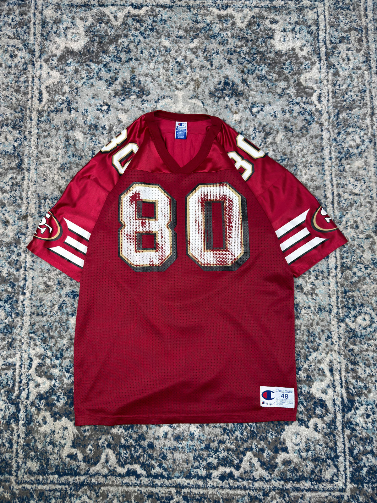 Vintage Jerry Rice #80 San Fransisco 49ers NFL Champion Football Jersey Size Large