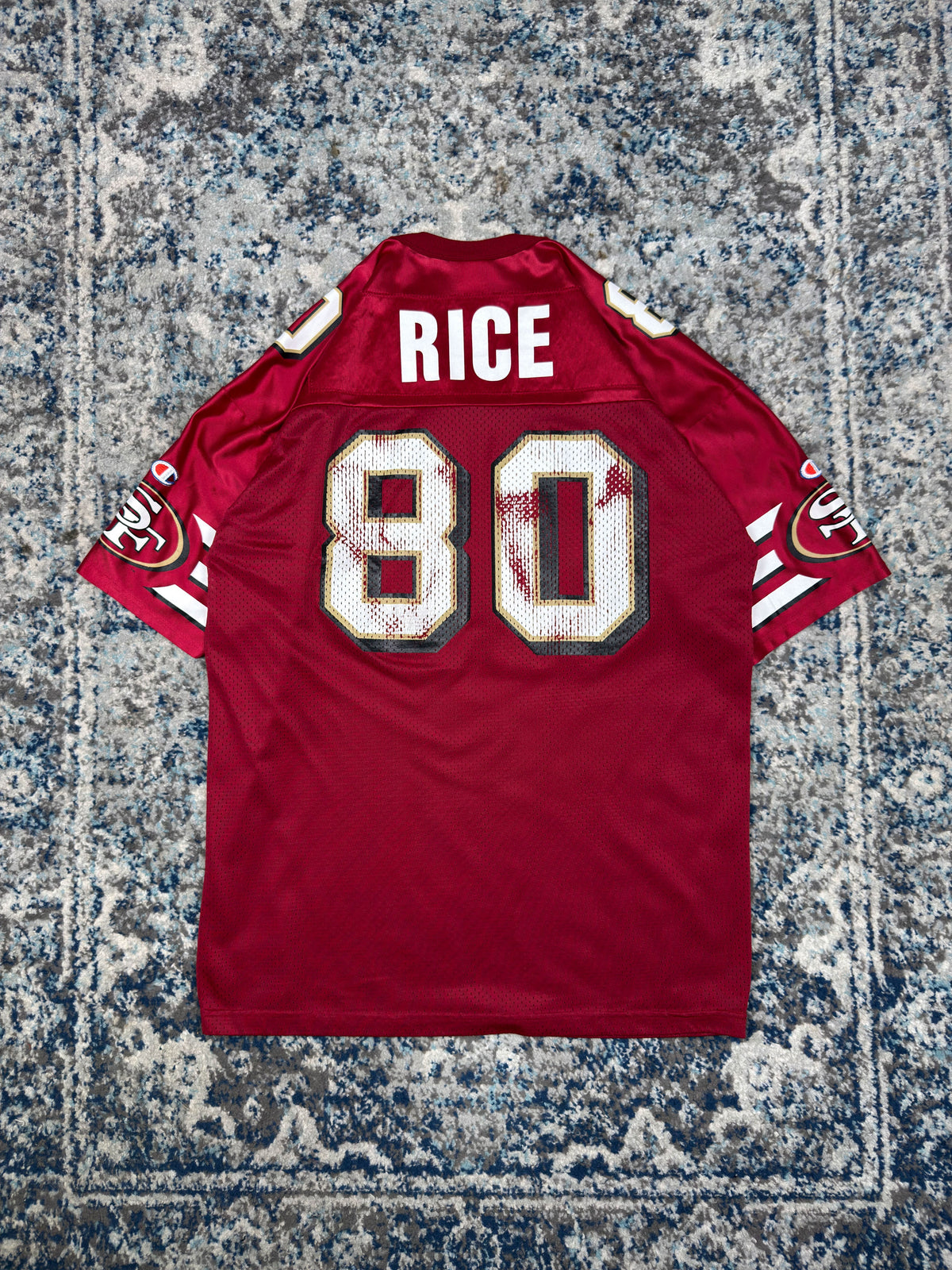Vintage Jerry Rice #80 San Fransisco 49ers NFL Champion Football Jersey Size Large