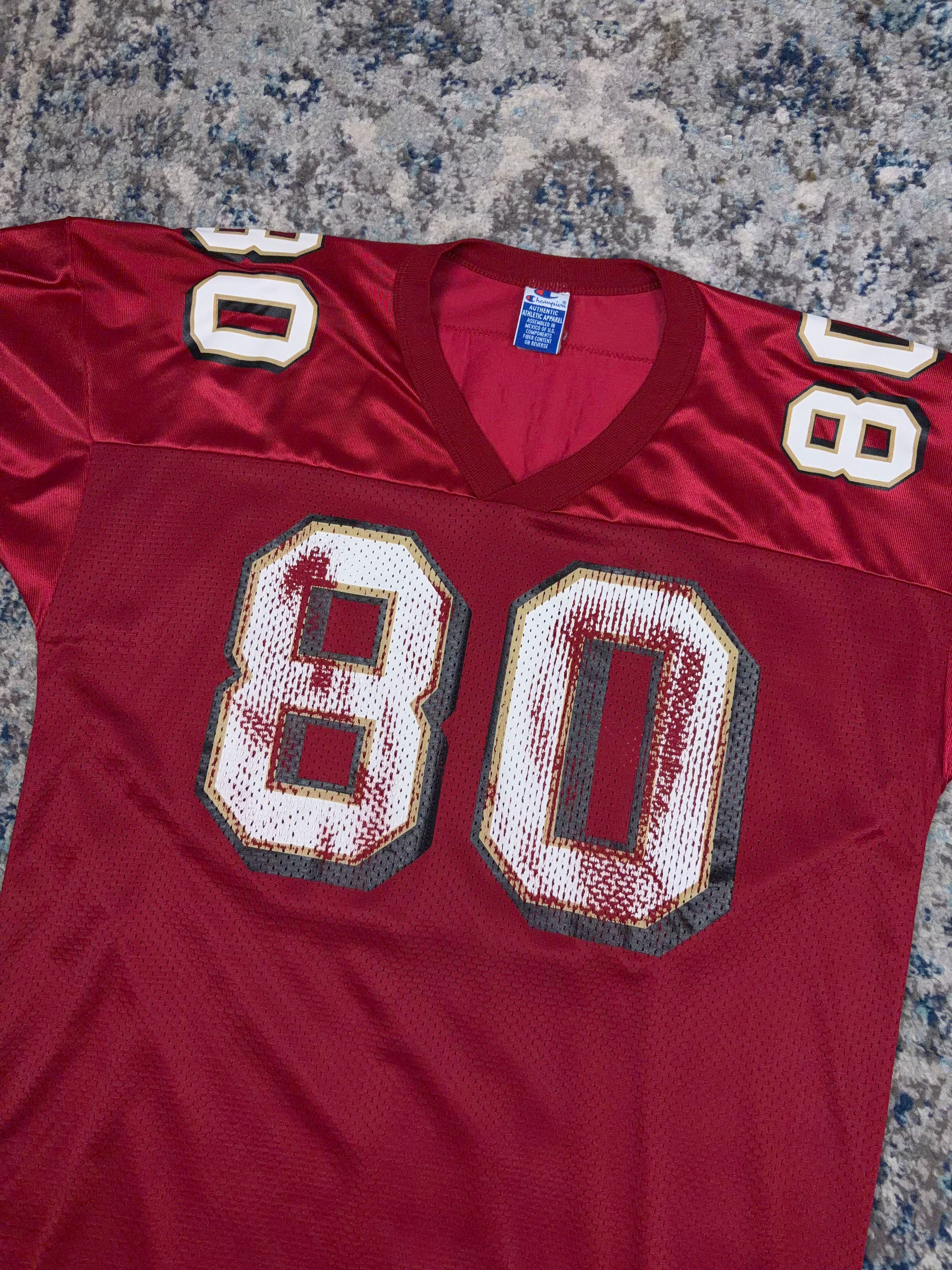 Vintage Jerry Rice #80 San Fransisco 49ers NFL Champion Football Jersey Size Large