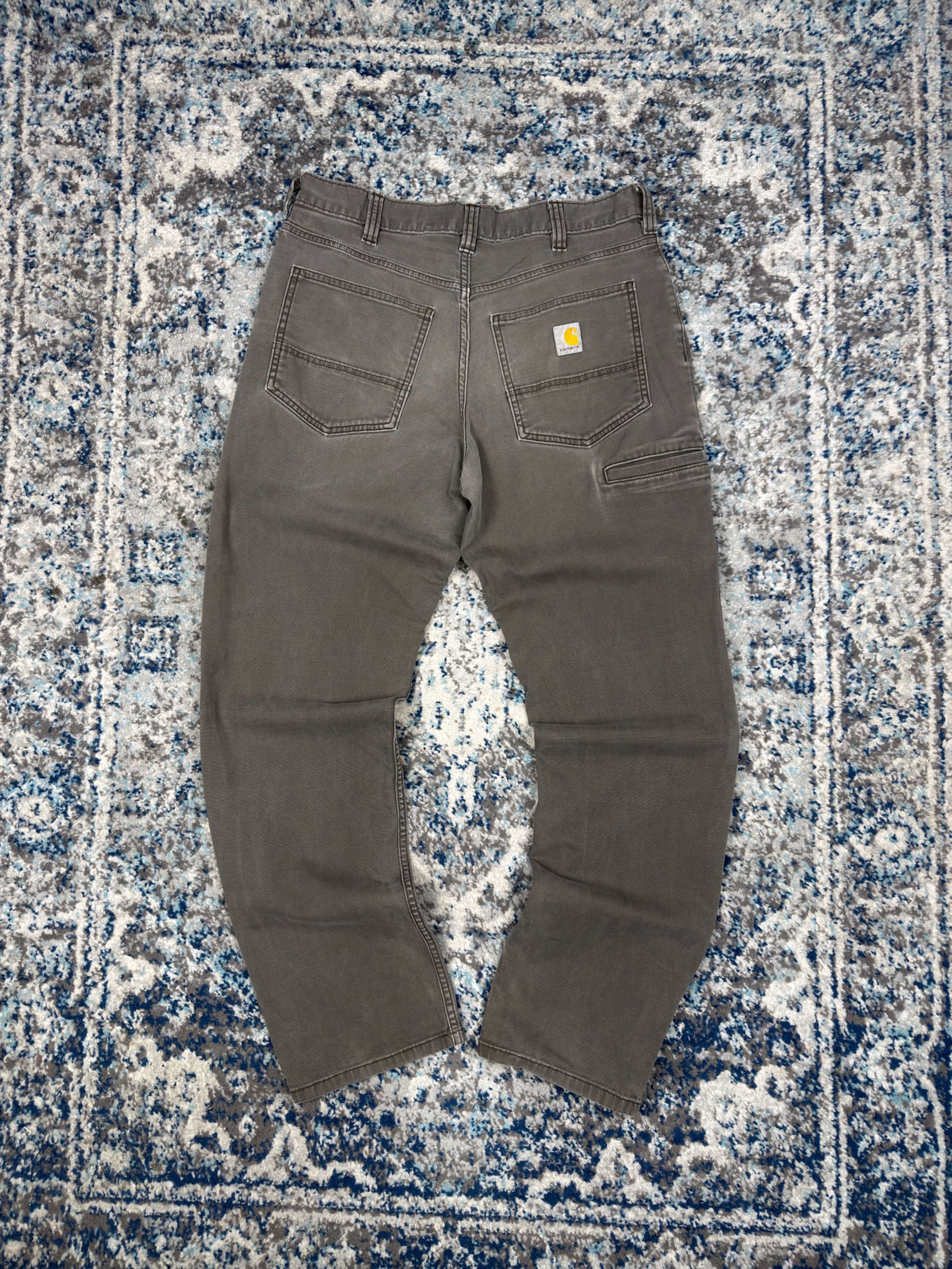 Vintage Carhartt Relaxed Fit Canvas Workwear Gray Five Pocket Pants Size 32