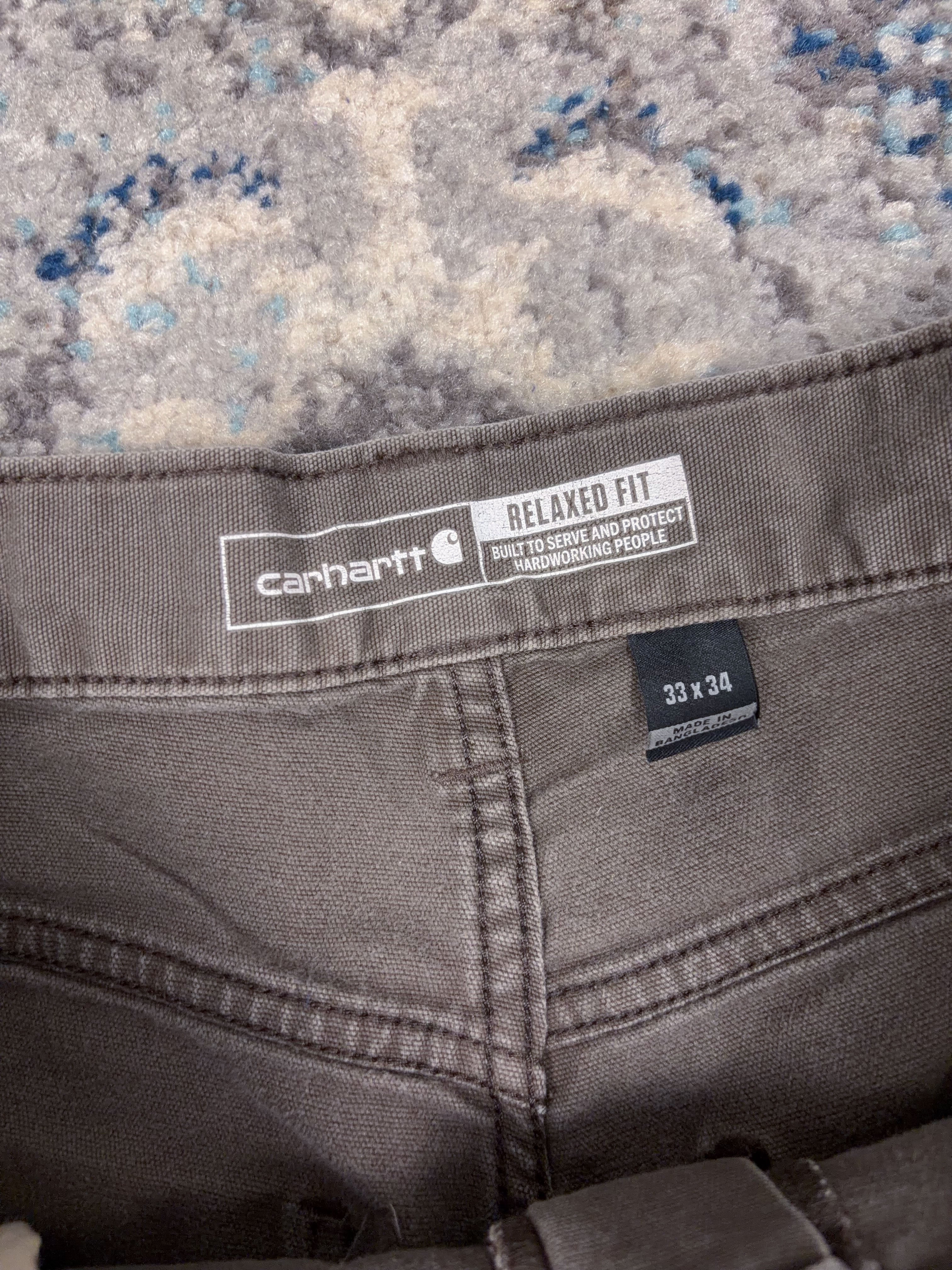 Vintage Carhartt Relaxed Fit Canvas Workwear Gray Five Pocket Pants Size 32