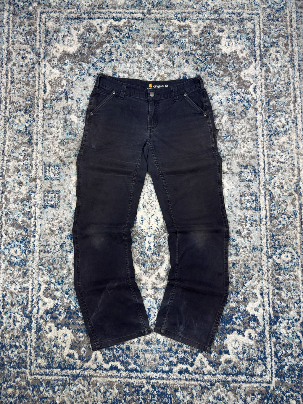 Vintage Womens Carhartt Original Fit Canvas Carpenter Pants Size 30