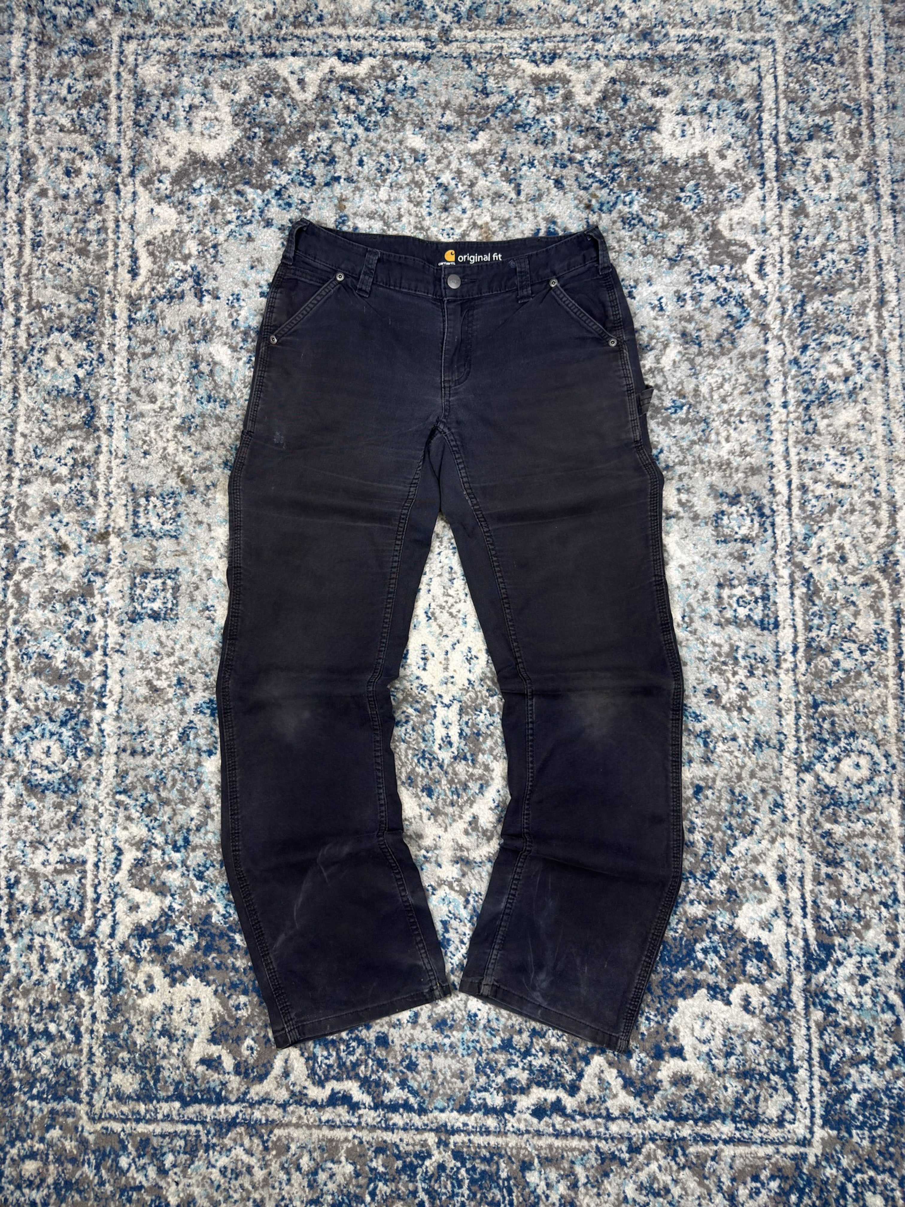 Vintage Womens Carhartt Original Fit Canvas Carpenter Pants Size 30
