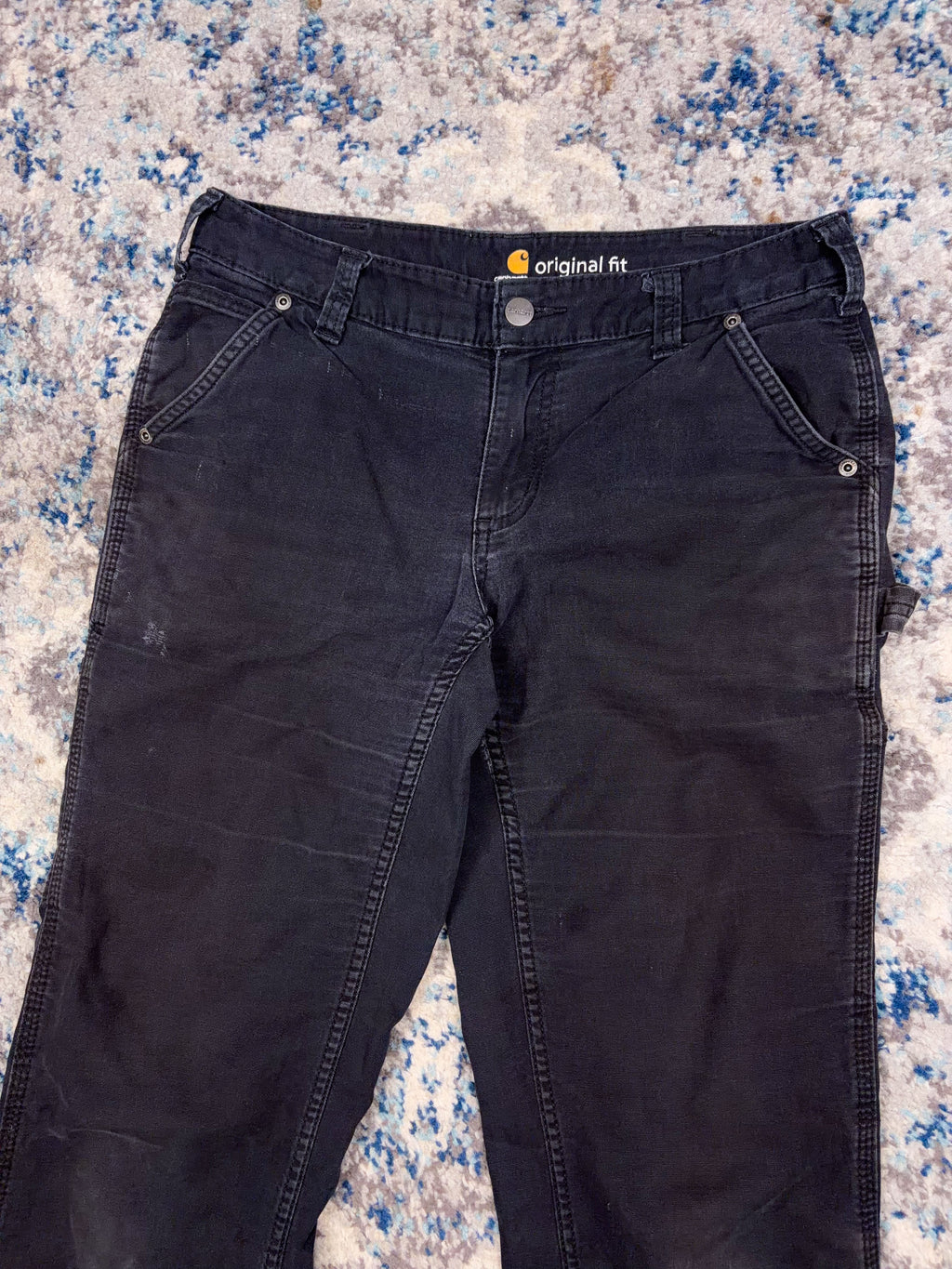 Vintage Womens Carhartt Original Fit Canvas Carpenter Pants Size 30