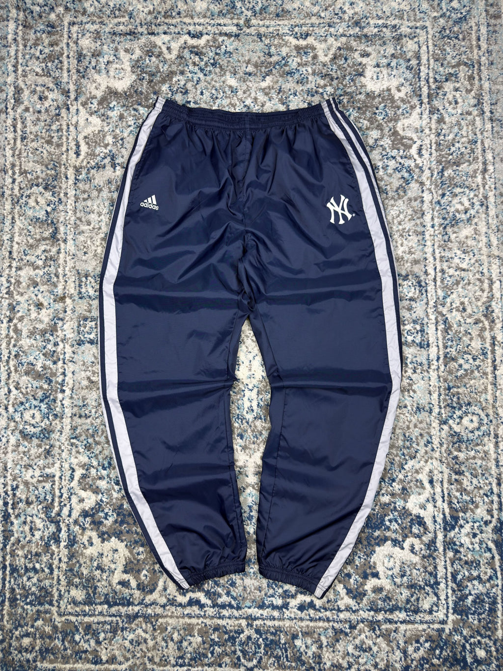 Vintage New York Yankees MLB Adidas Embroidered Windbreaker Pants Size XL