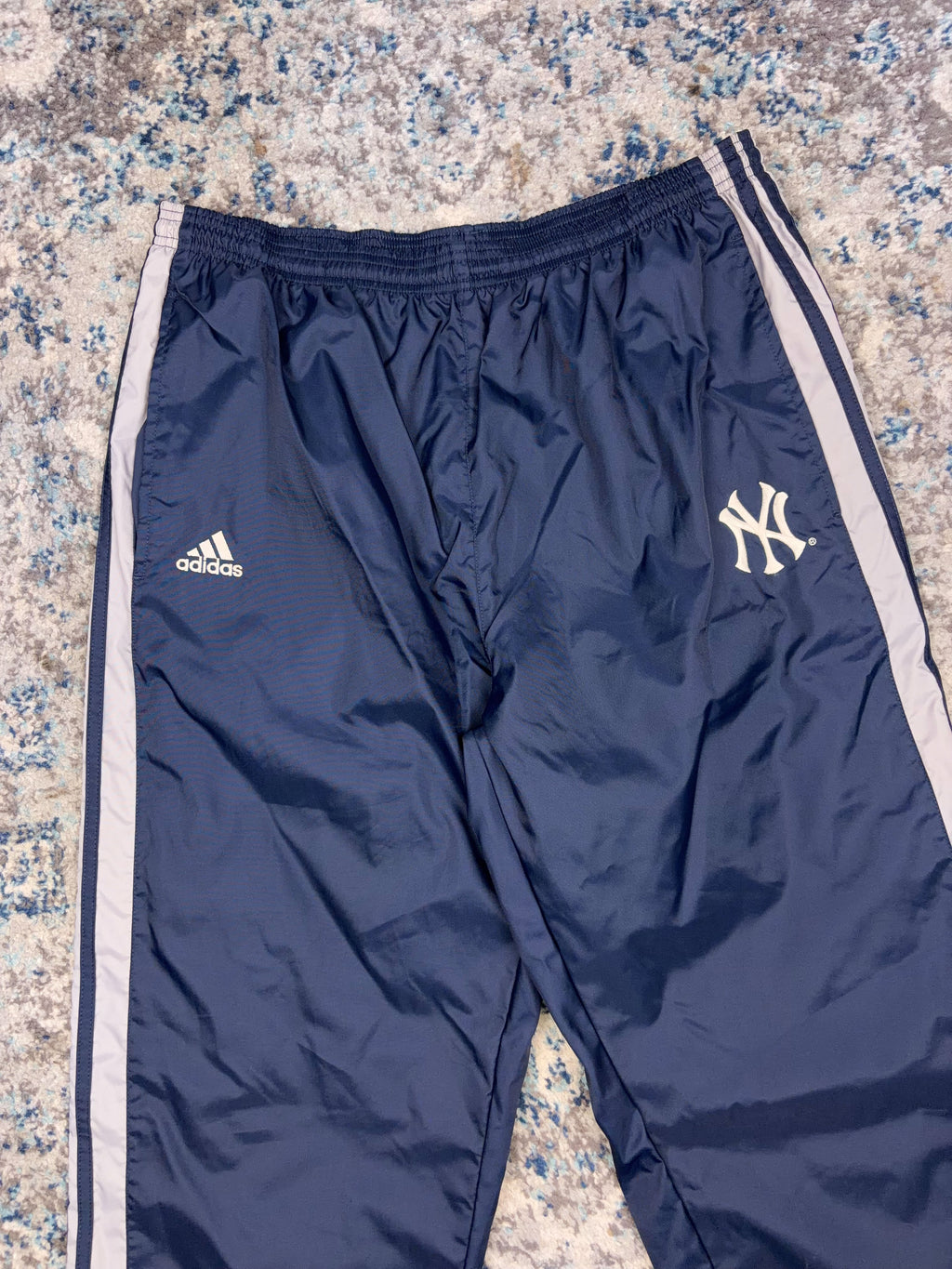 Vintage New York Yankees MLB Adidas Embroidered Windbreaker Pants Size XL