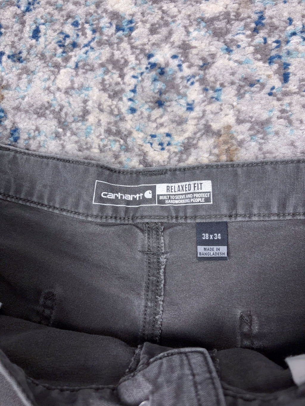 Vintage Carhartt Relaxed Fit Canvas Workwear Five Pocket Pants Size 37