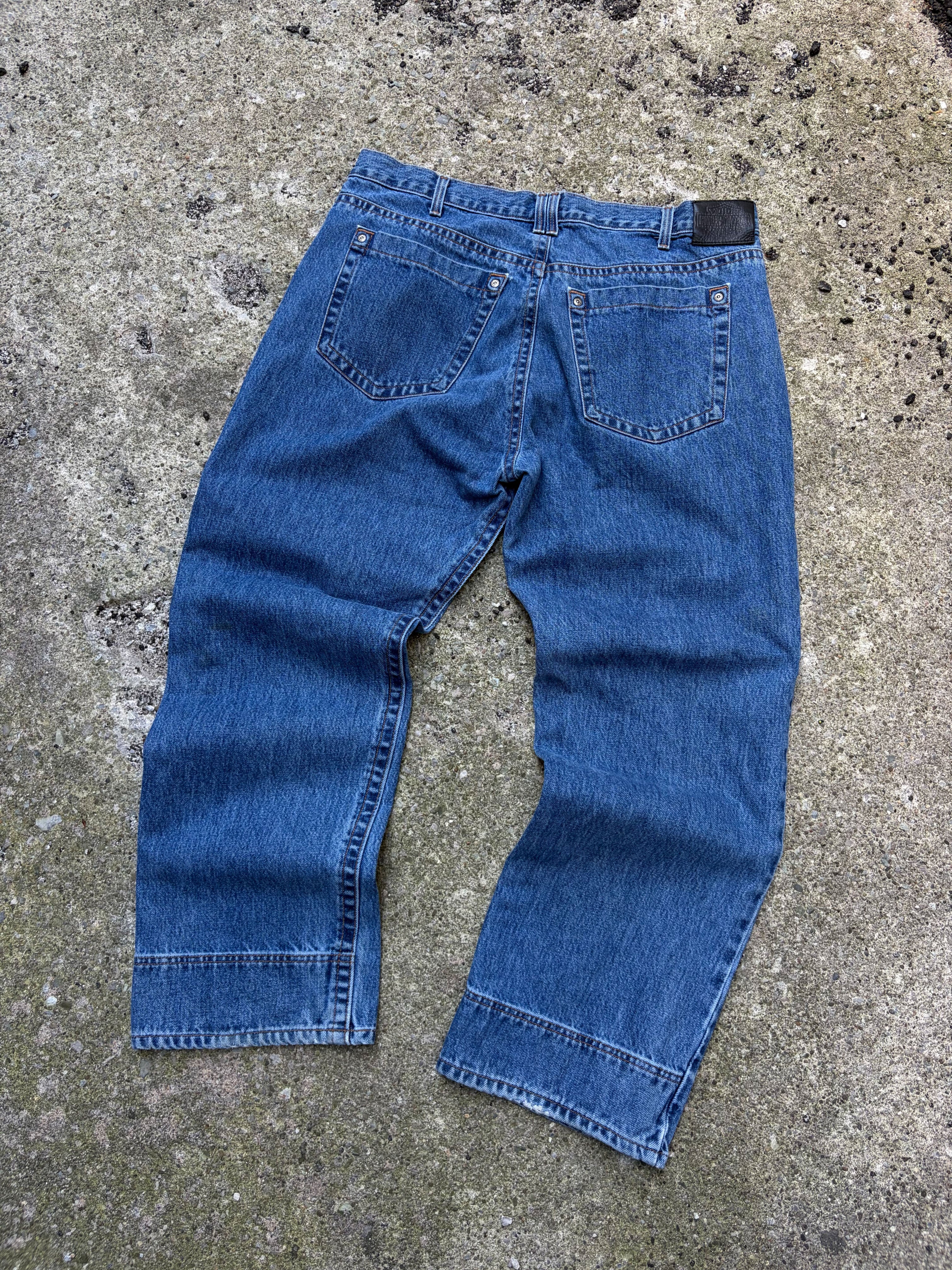 Vintage Harley Davidson Medium Wash Denim Pants Size 37