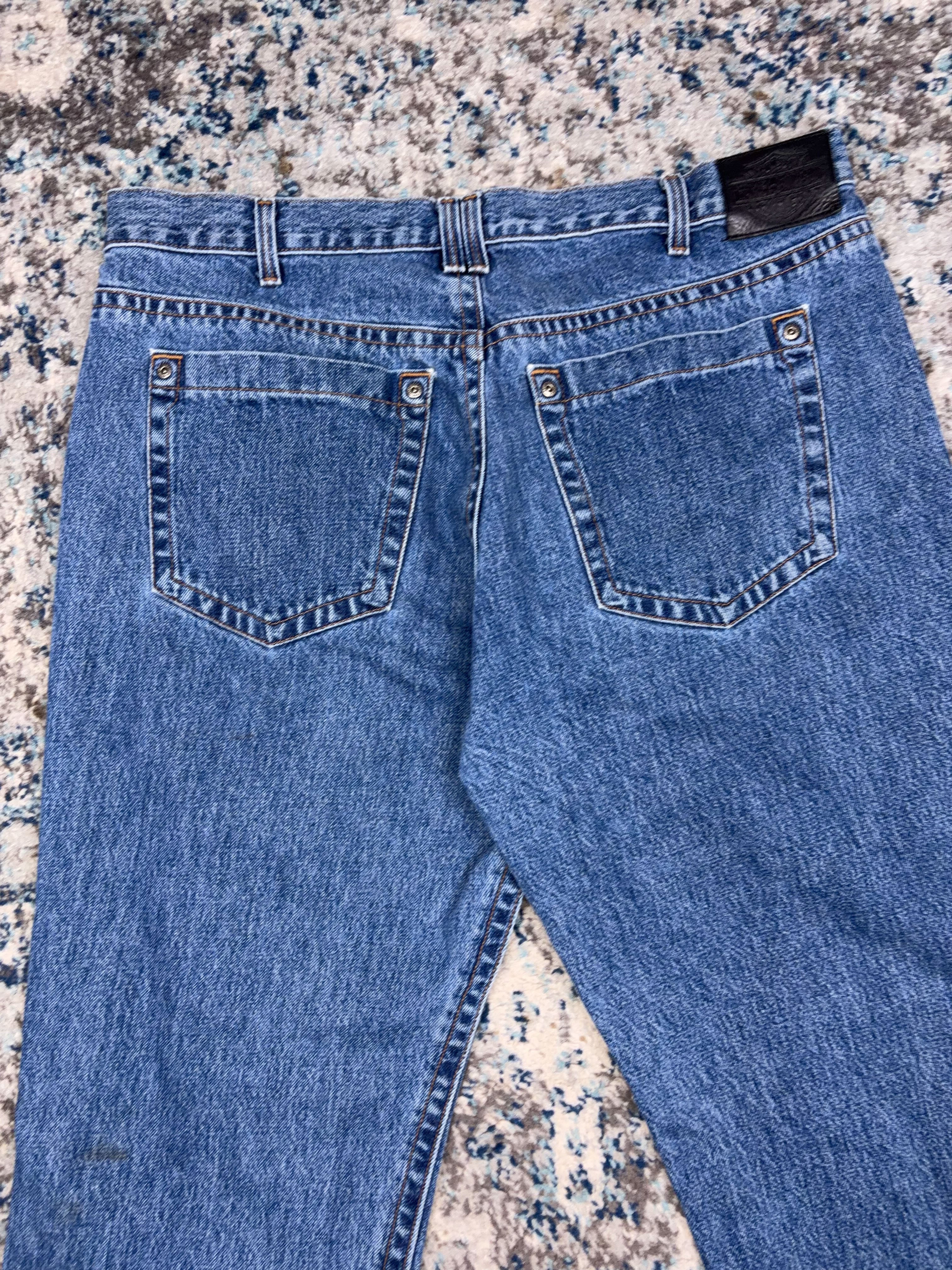 Vintage Harley Davidson Medium Wash Denim Pants Size 37