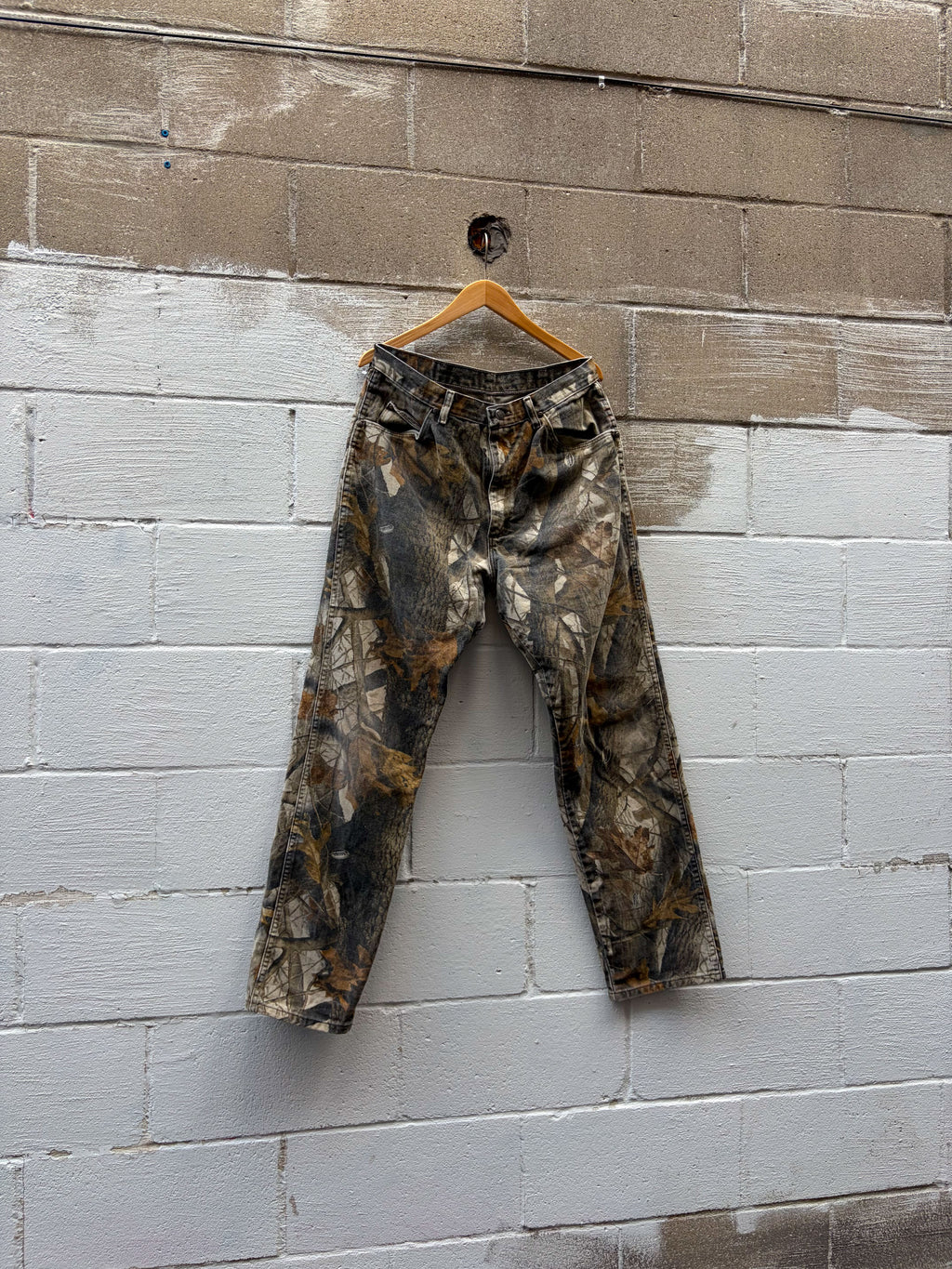 Vintage Wrangler ProGear Realtree Hardwoods Camo Hunting Pants Size 34