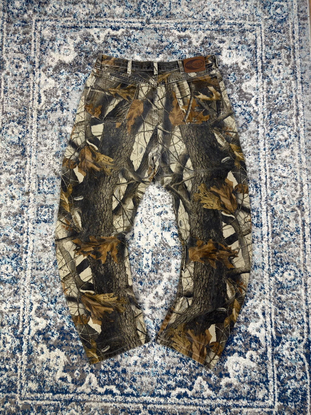 Vintage Wrangler ProGear Realtree Hardwoods Camo Hunting Pants Size 34