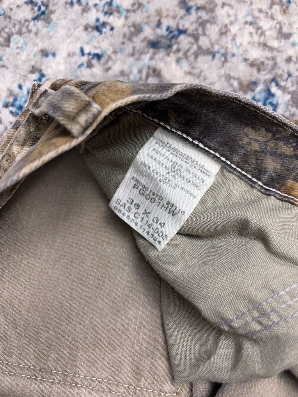 Vintage Wrangler ProGear Realtree Hardwoods Camo Hunting Pants Size 34