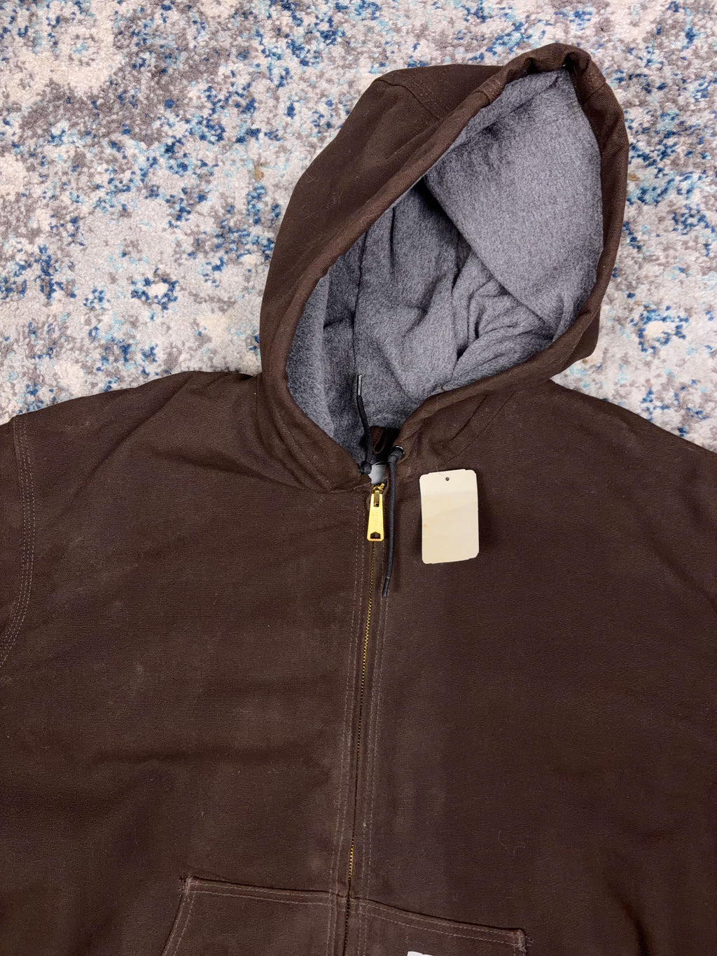 Vintage Carhartt Insulated Canvas Workwear Hooded Active Jacket Size 3XL