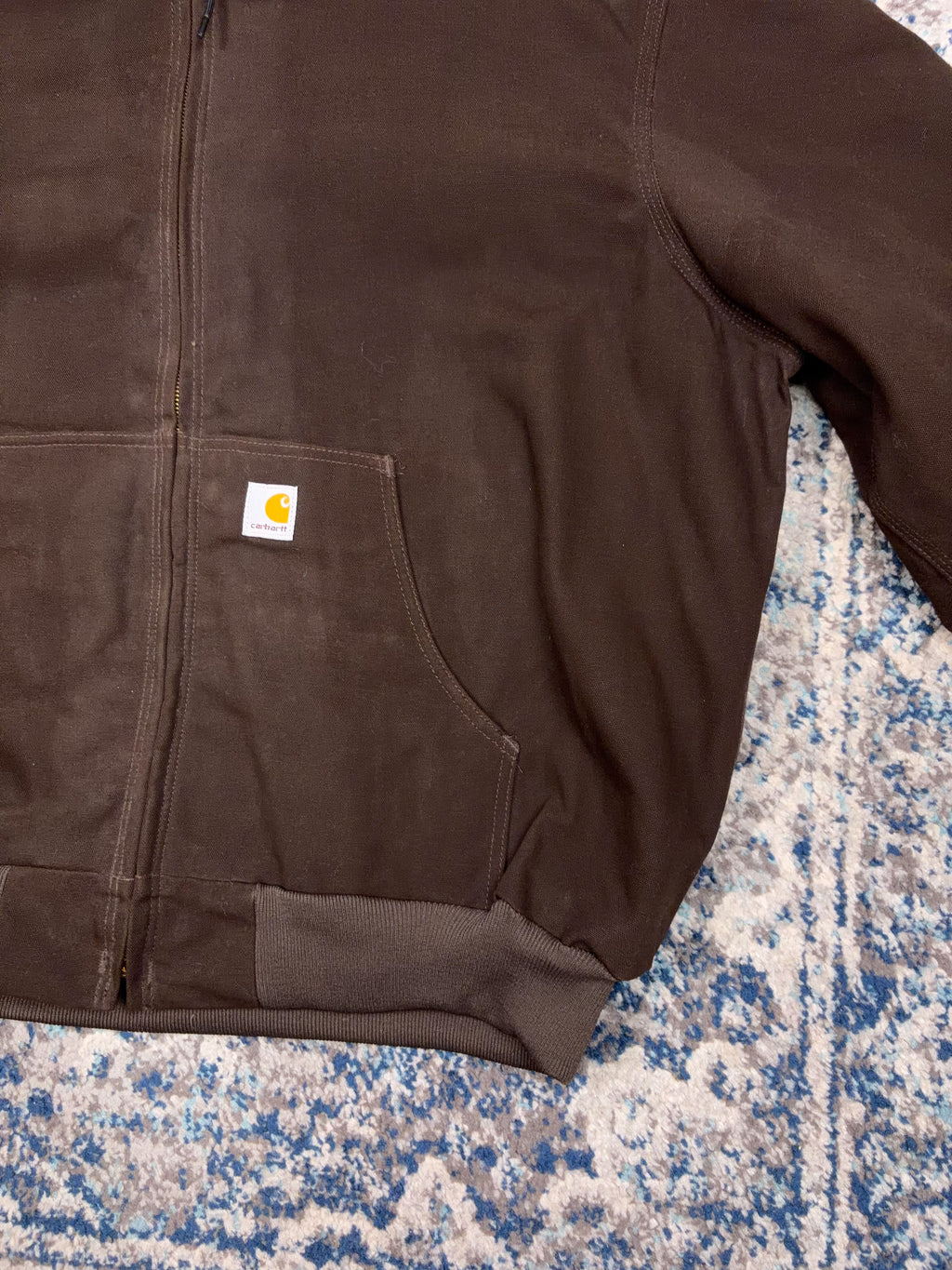 Vintage Carhartt Insulated Canvas Workwear Hooded Active Jacket Size 3XL