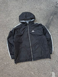 Vintage Adidas Embroidered Logo Insulated Reversible Hooded Jacket Size Medium