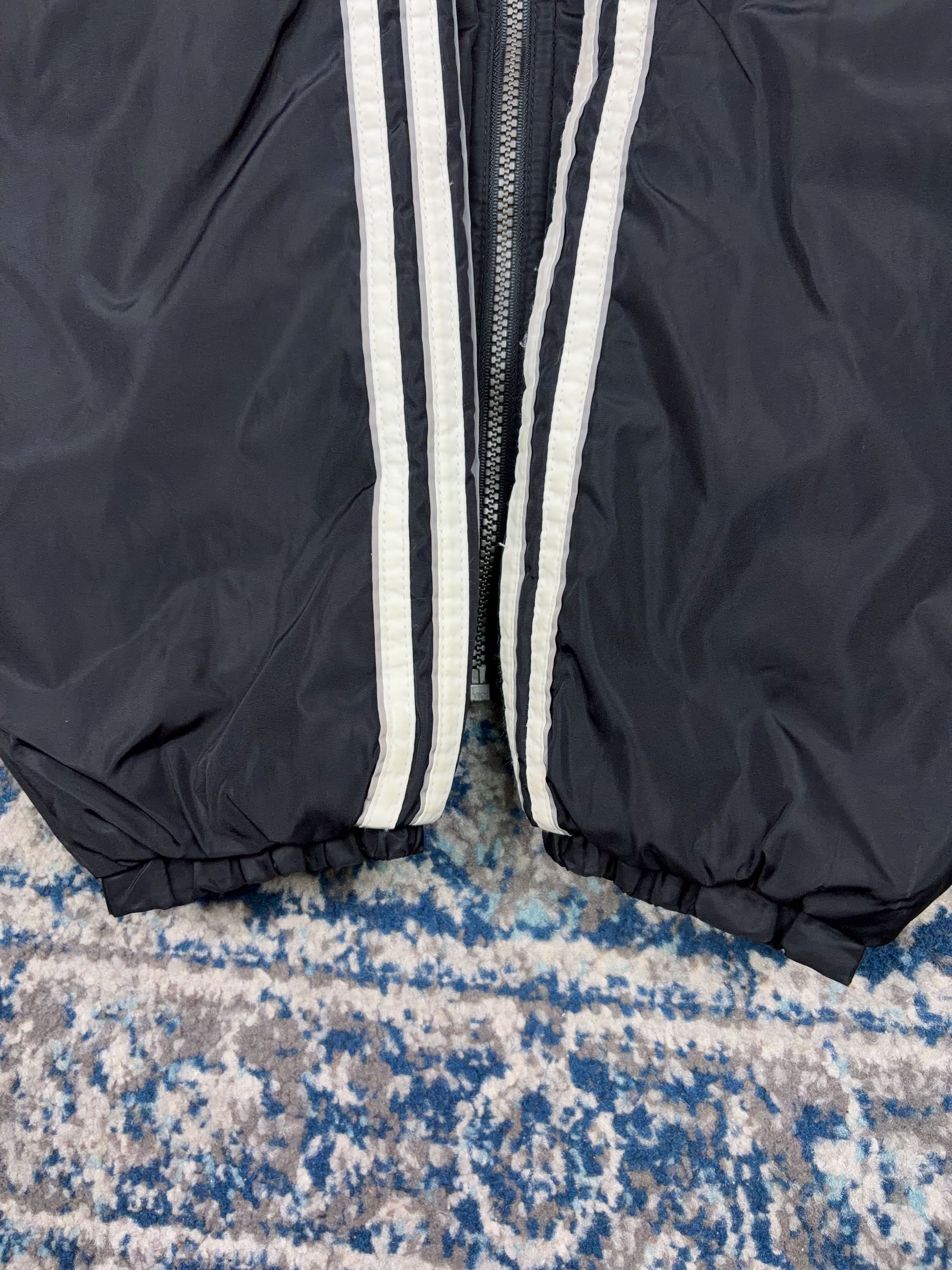 Vintage Adidas Embroidered Logo Insulated Reversible Hooded Jacket Size Medium