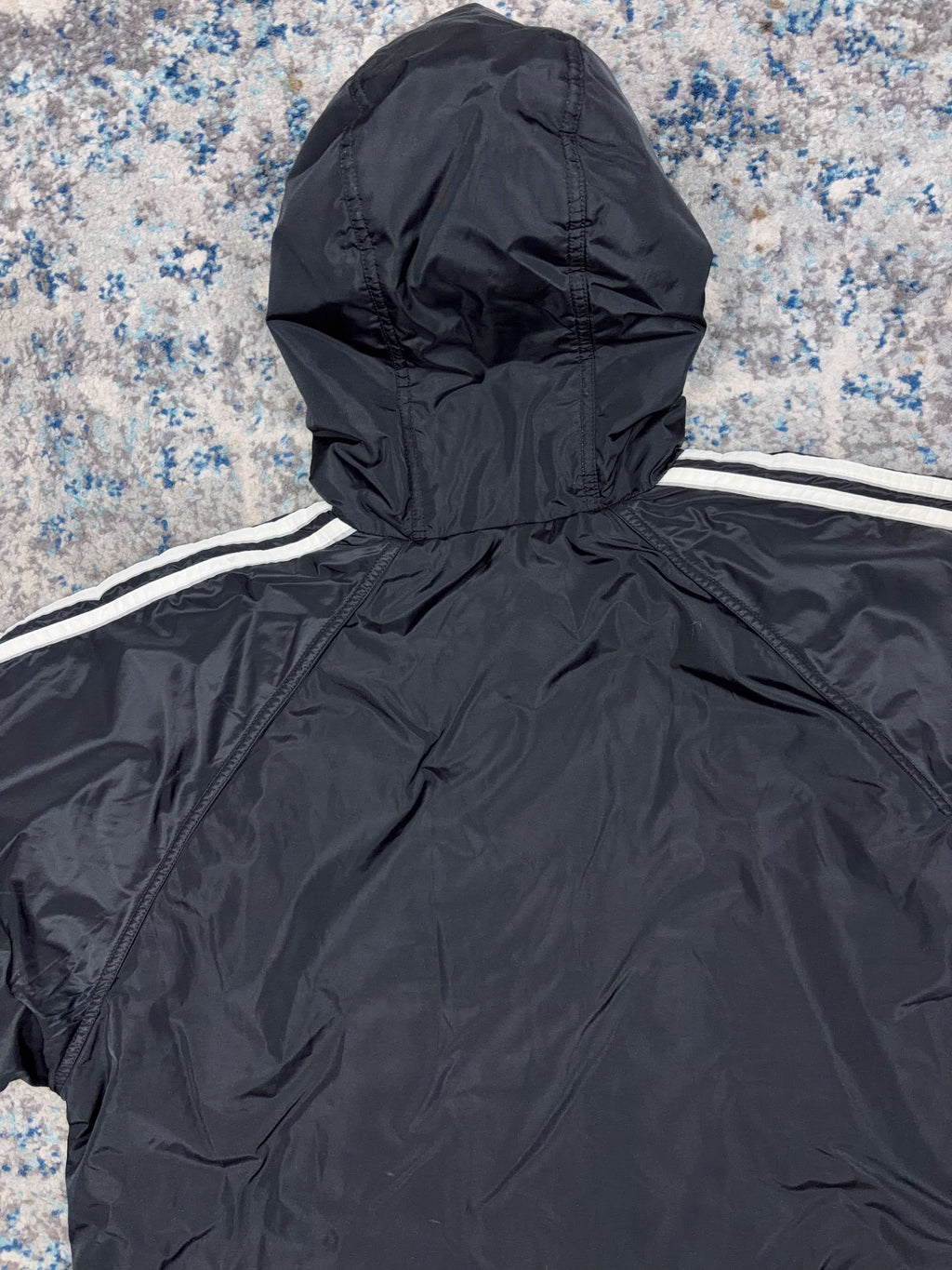 Vintage Adidas Embroidered Logo Insulated Reversible Hooded Jacket Size Medium