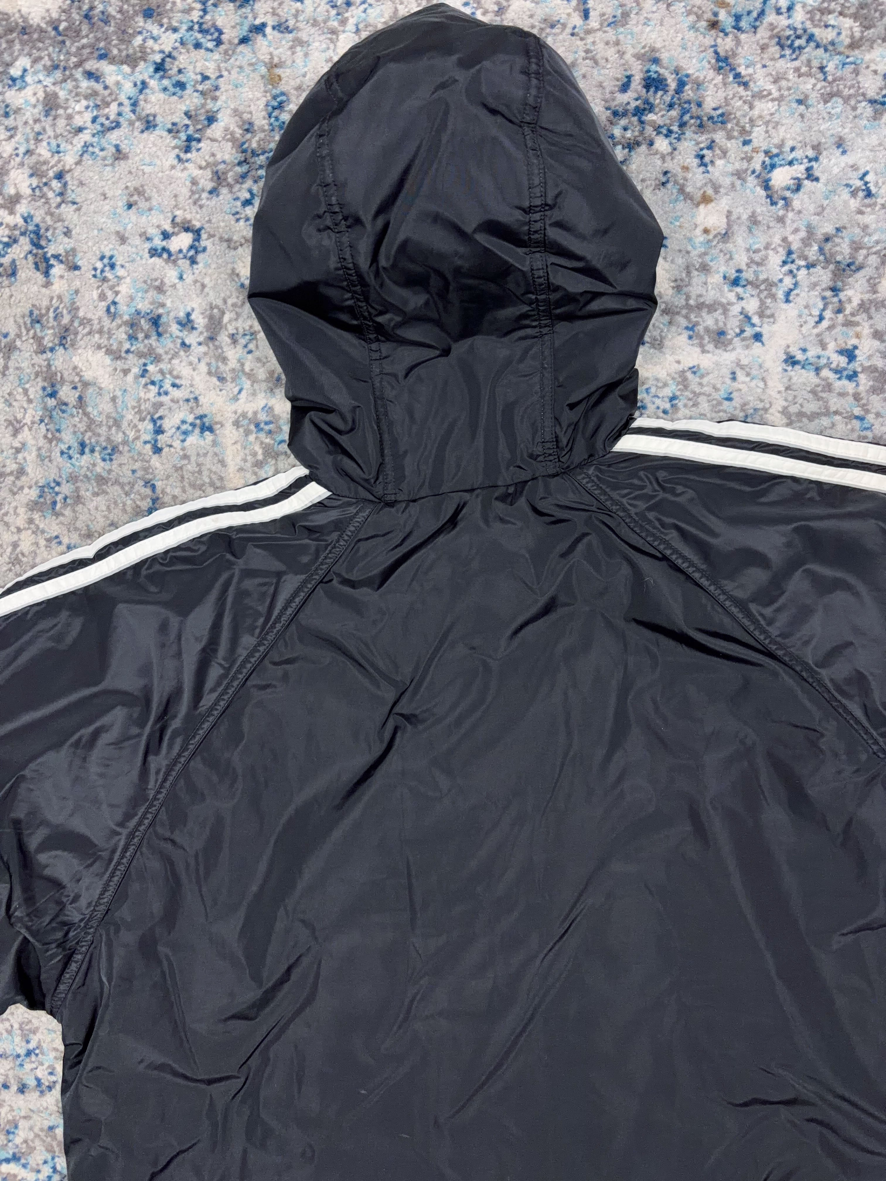 Vintage Adidas Embroidered Logo Insulated Reversible Hooded Jacket Size Medium