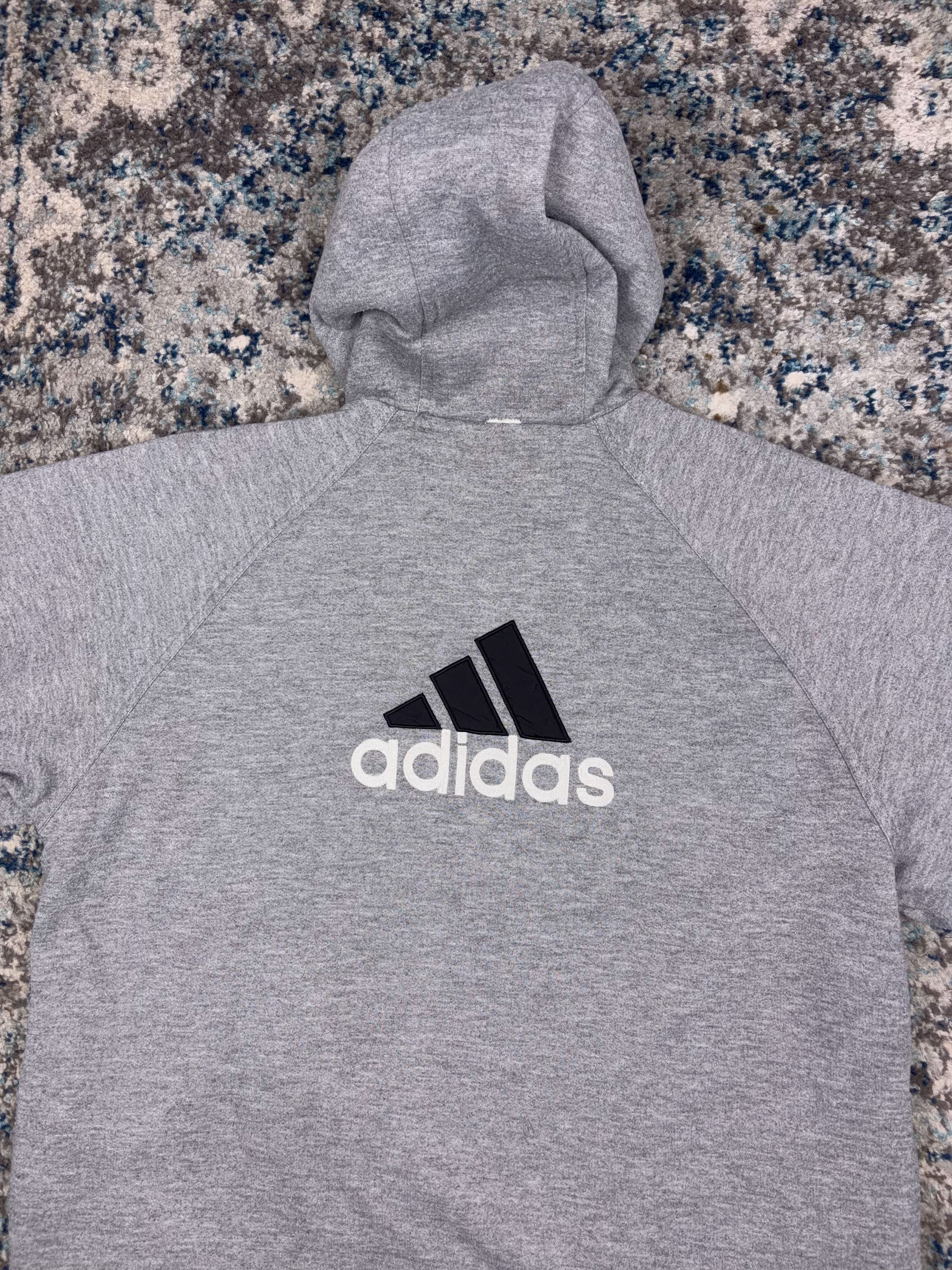 Vintage Adidas Embroidered Logo Insulated Reversible Hooded Jacket Size Medium
