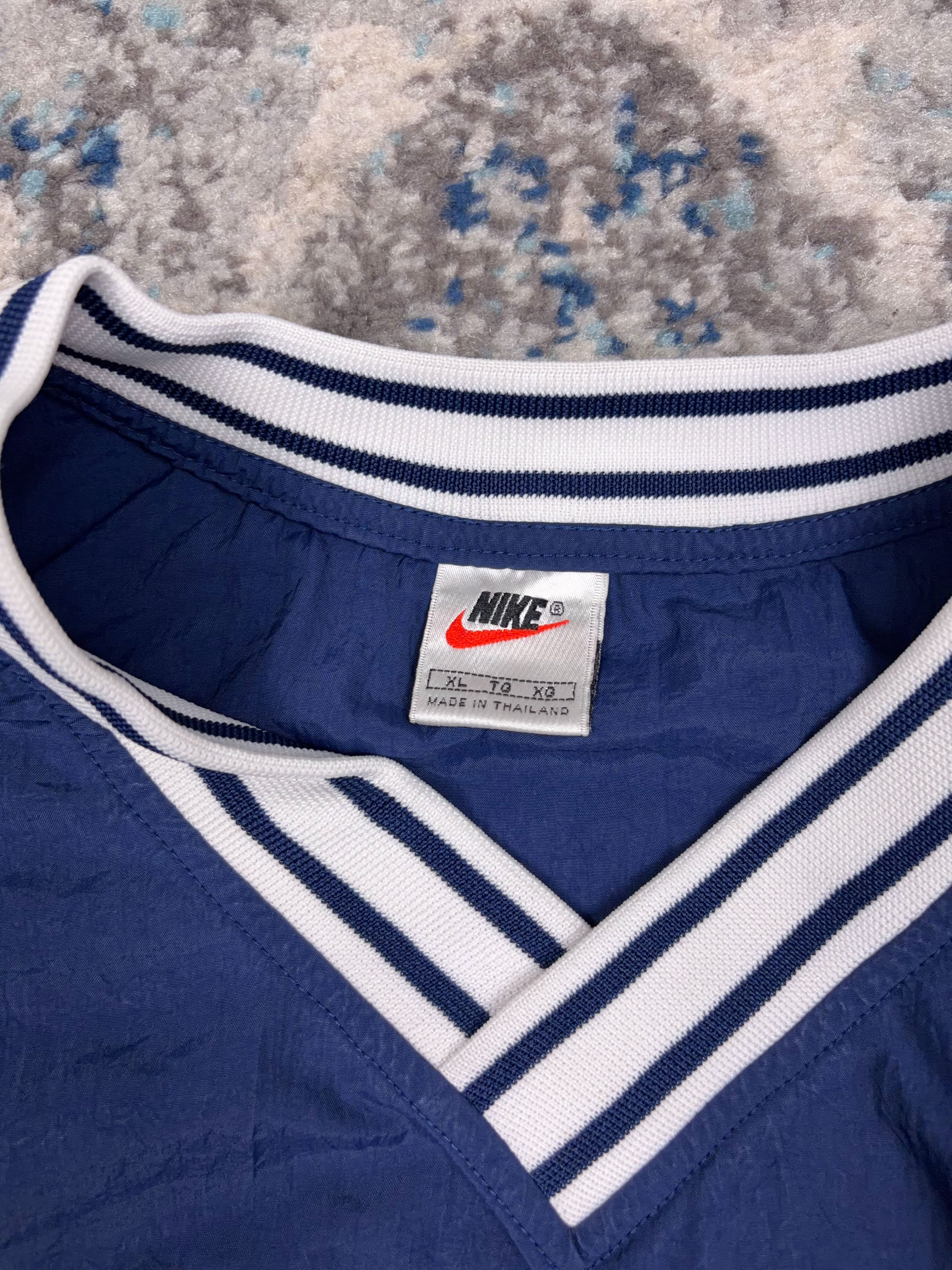 Vintage Nike Embroidered Swoosh Pullover Nylon Windbreaker Jacket Size XL