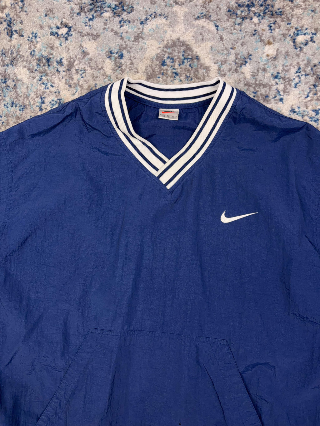 Vintage Nike Embroidered Swoosh Pullover Nylon Windbreaker Jacket Size XL