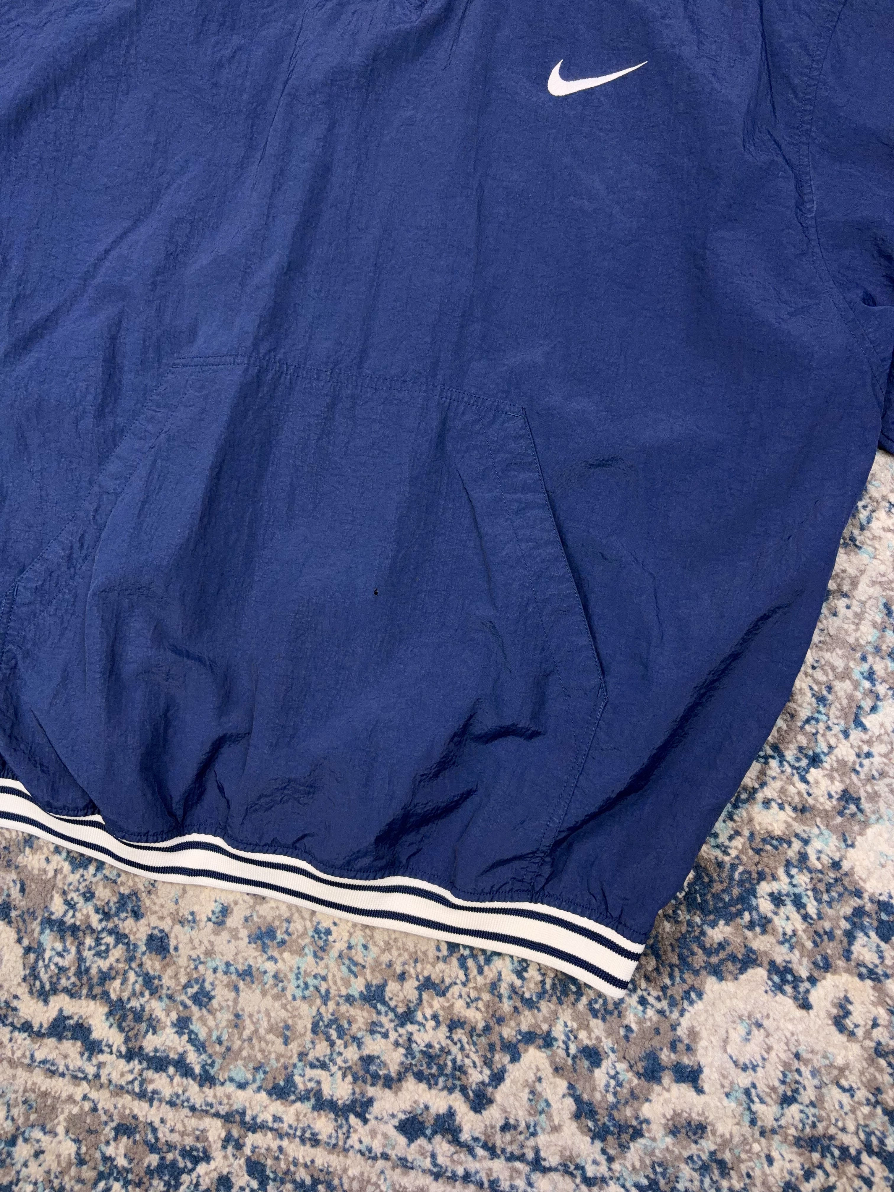 Vintage Nike Embroidered Swoosh Pullover Nylon Windbreaker Jacket Size XL