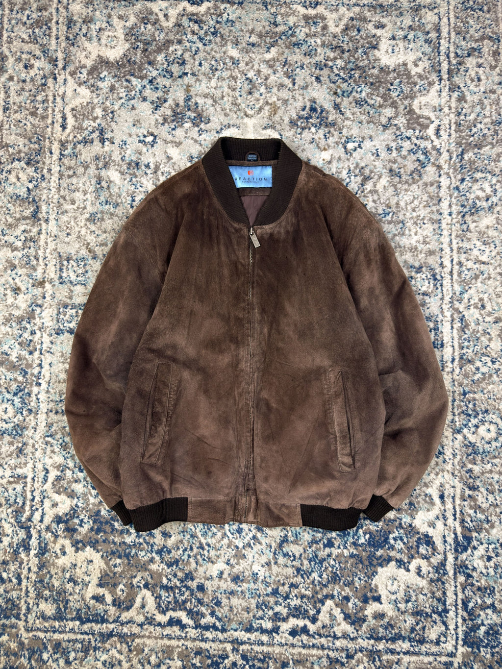 Vintage Kenneth Cole Reaction Leather Bomber Jacket Size Large