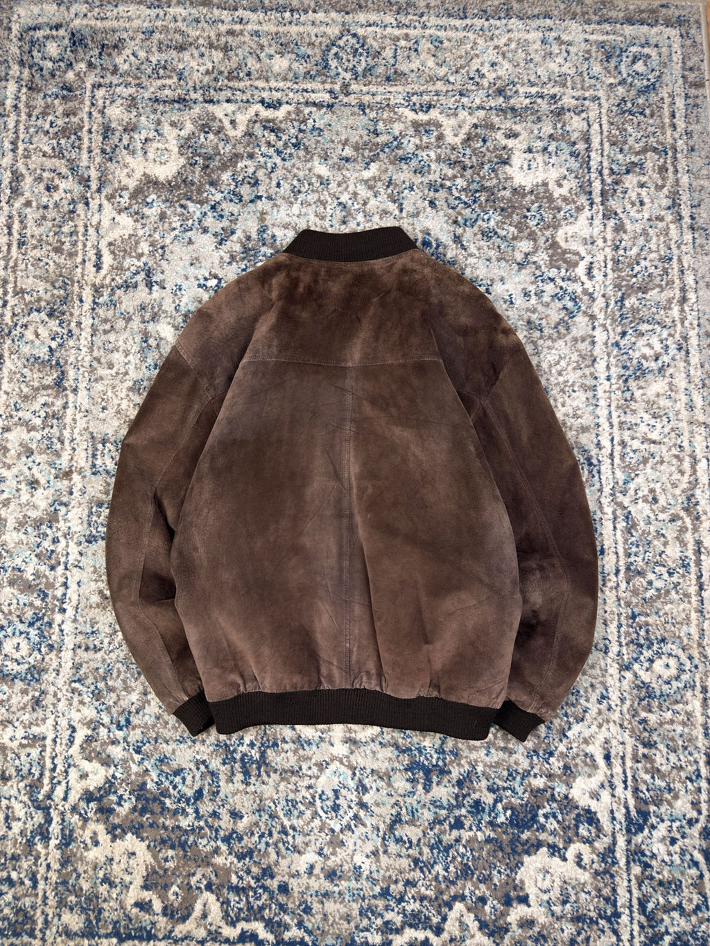 Vintage Kenneth Cole Reaction Leather Bomber Jacket Size Large