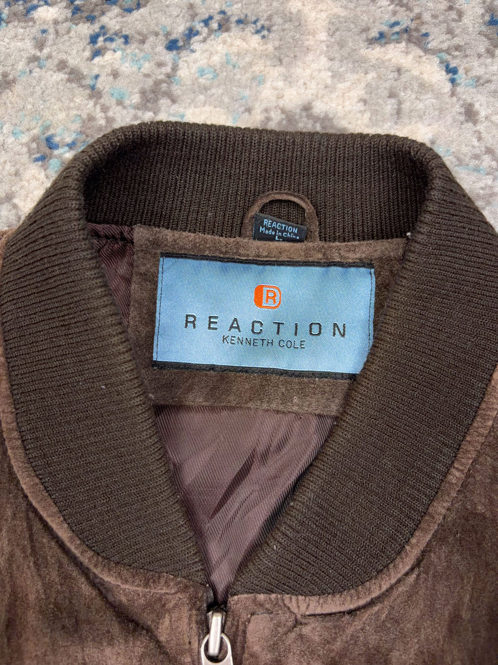 Vintage Kenneth Cole Reaction Leather Bomber Jacket Size Large
