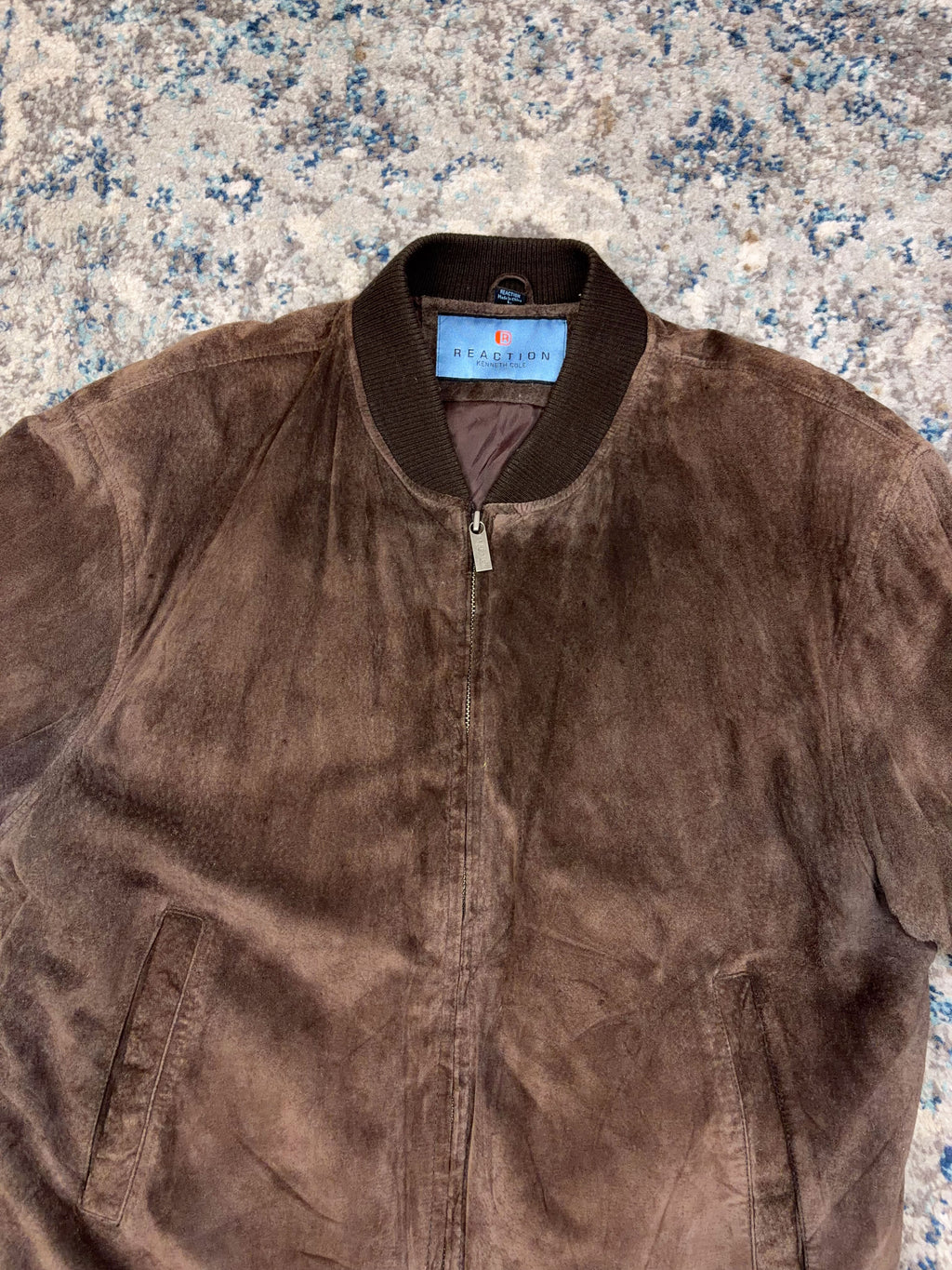Vintage Kenneth Cole Reaction Leather Bomber Jacket Size Large