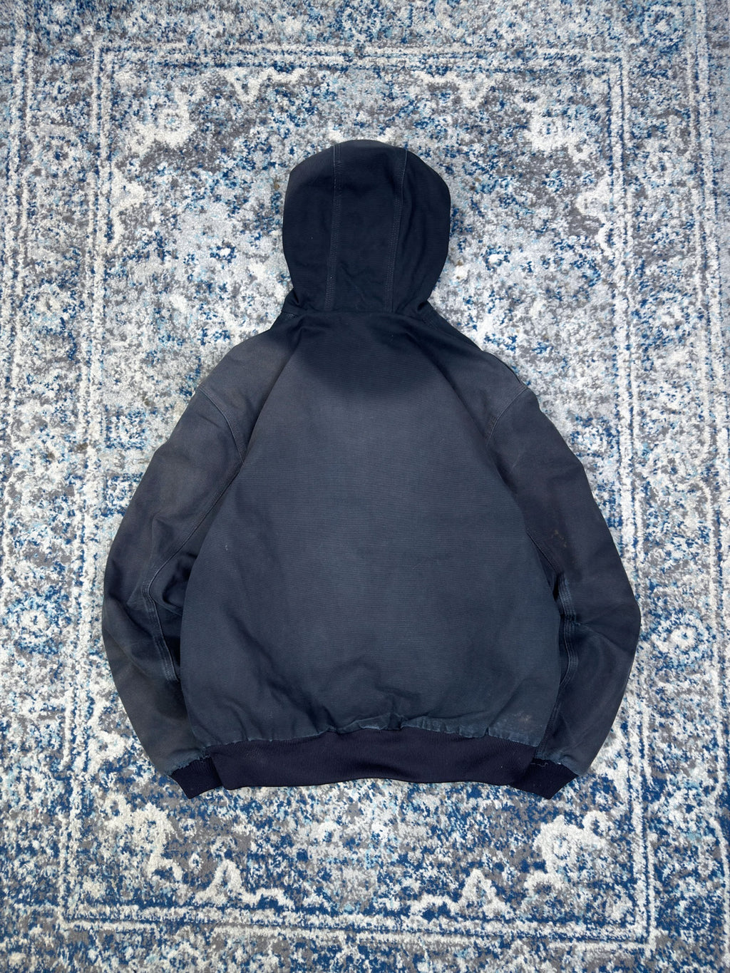 Vintage Carhartt Fleece Lined Canvas Workwear Active Bomber Jacket Size Large