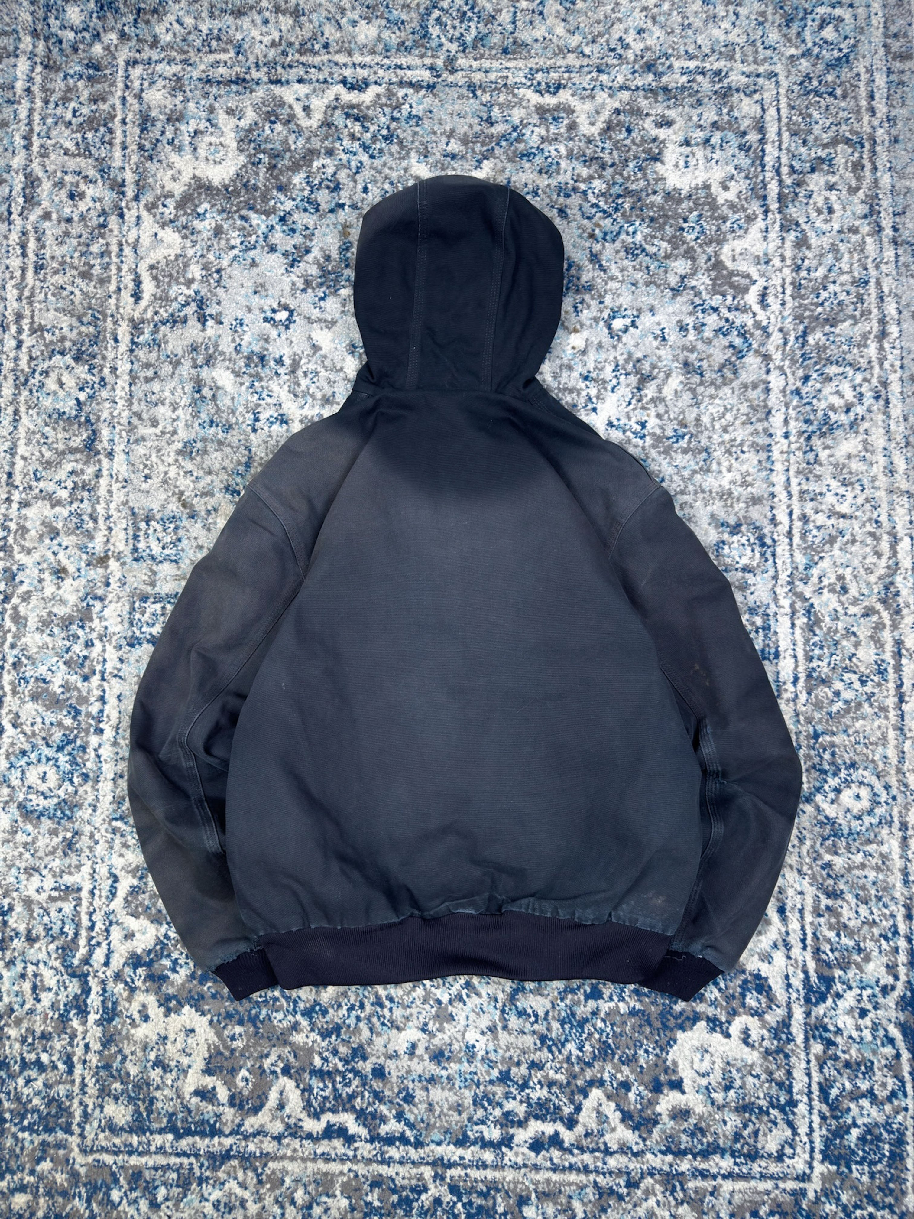 Vintage Carhartt Fleece Lined Canvas Workwear Active Bomber Jacket Size Large