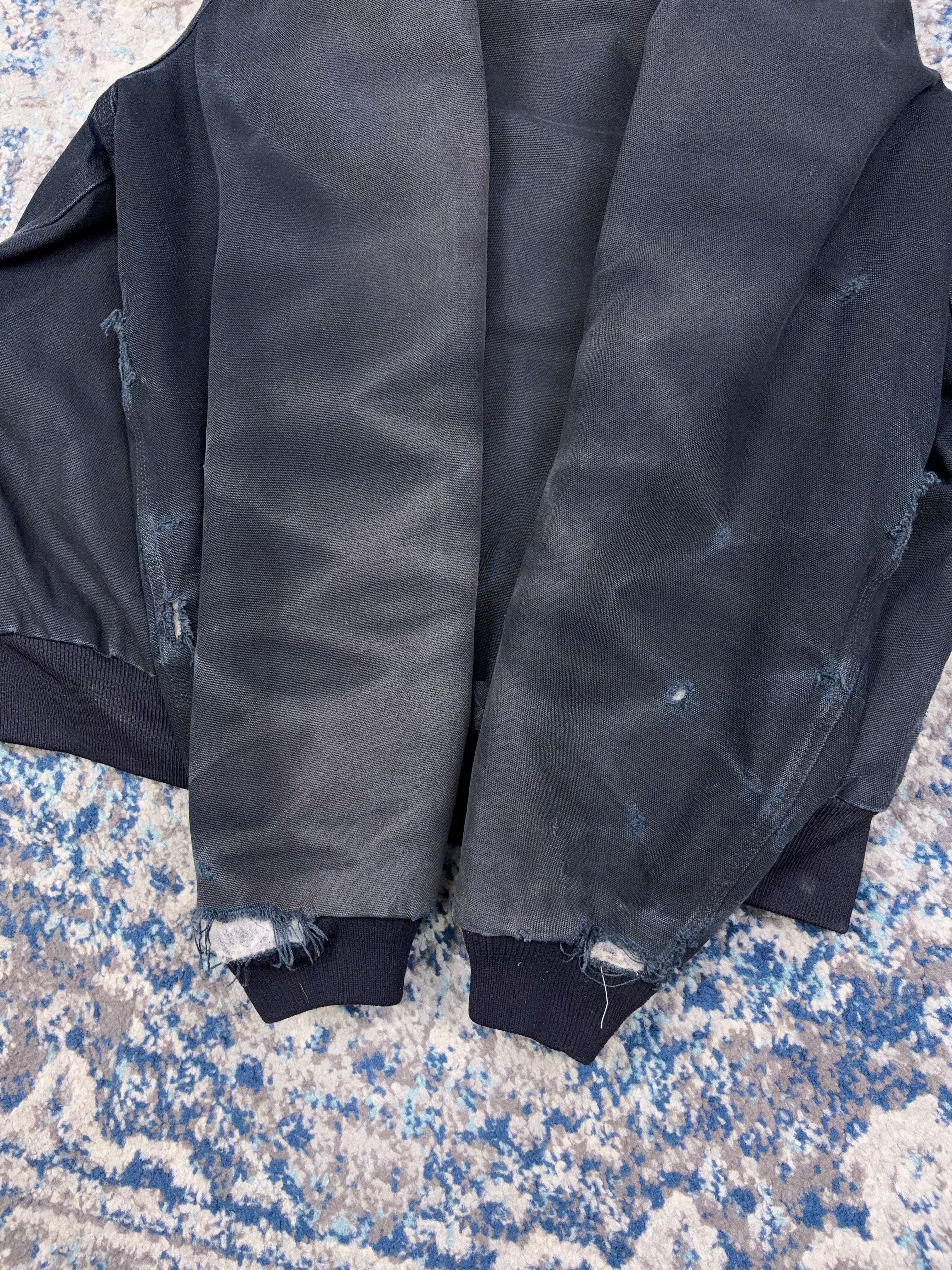 Vintage Carhartt Fleece Lined Canvas Workwear Active Bomber Jacket Size Large